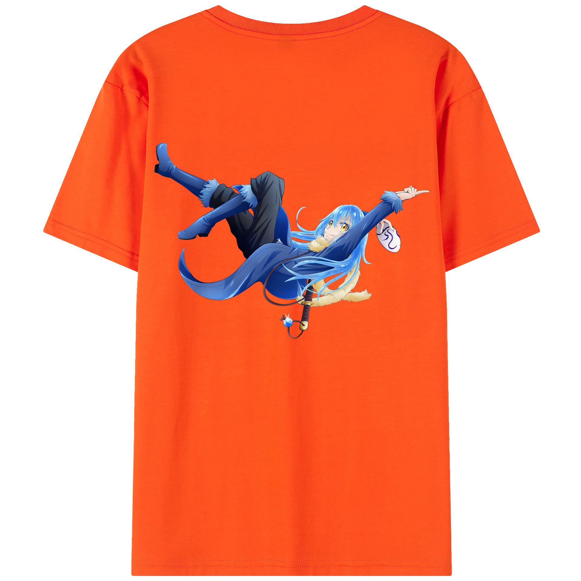 （画像用） 転スラ Regarding Reincarnated to Slime 綿100％半袖Tシャツ（背面プリント）