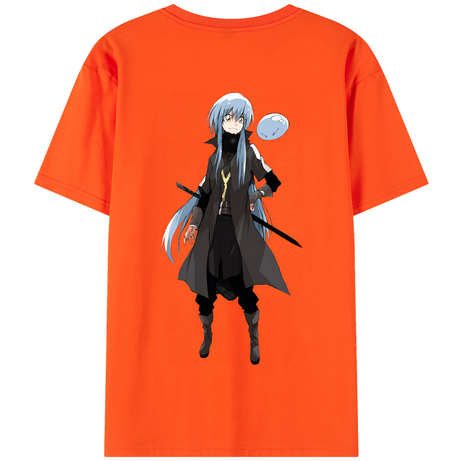 （画像用） 転スラ Regarding Reincarnated to Slime 綿100％半袖Tシャツ（背面プリント）