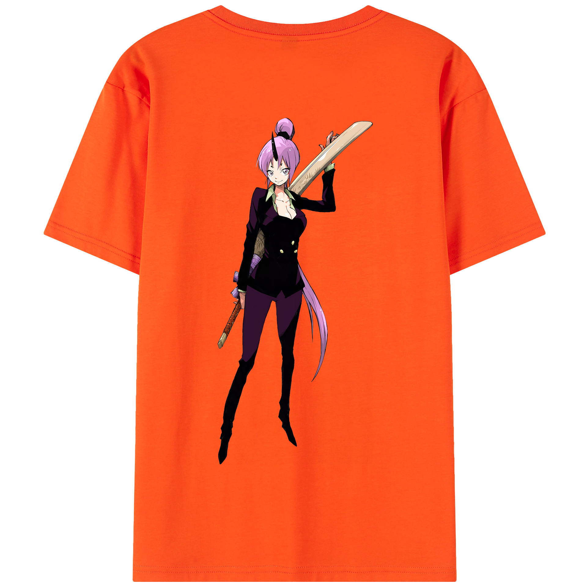 （画像用） 転スラ Regarding Reincarnated to Slime 綿100％半袖Tシャツ（背面プリント）