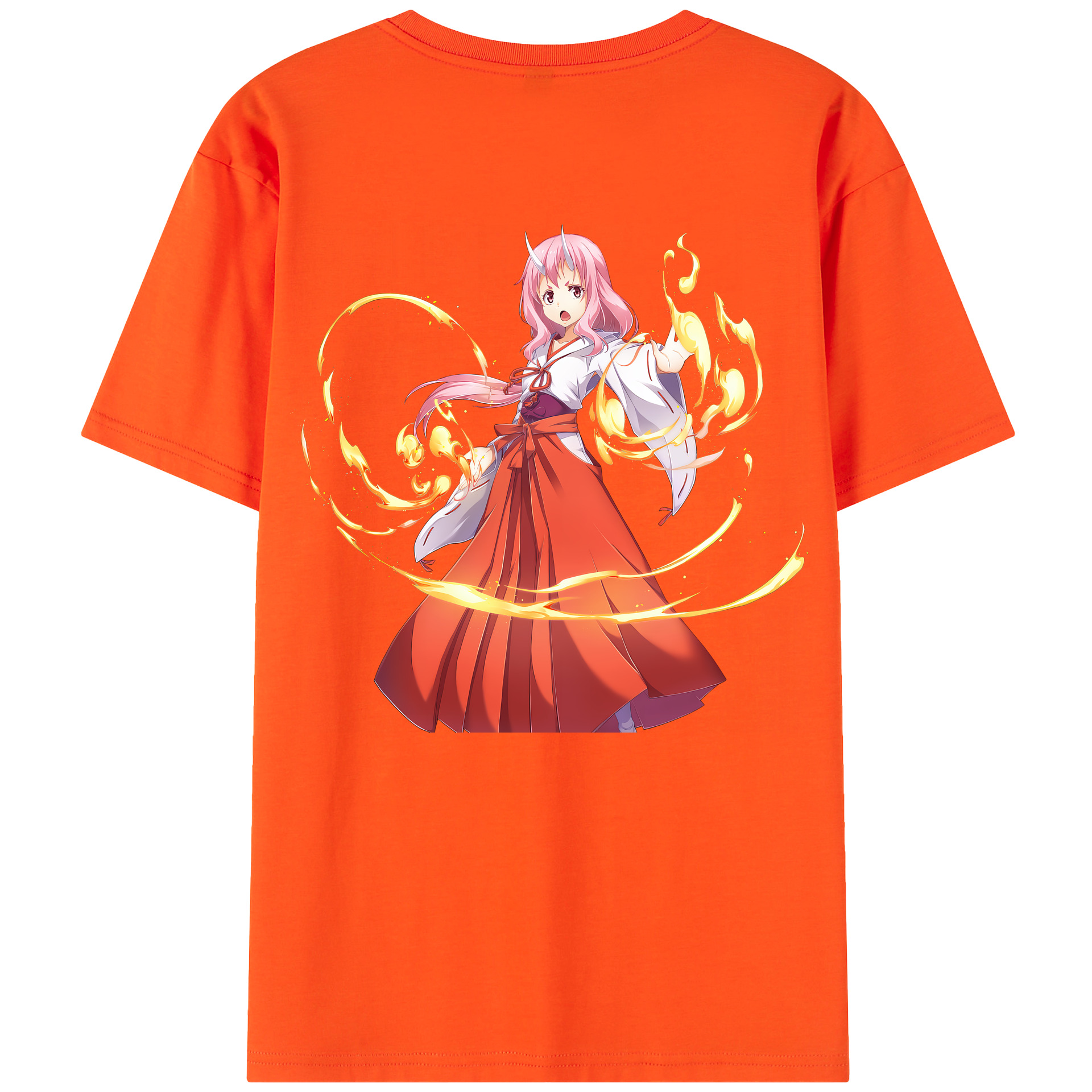 （画像用） 転スラ Regarding Reincarnated to Slime 綿100％半袖Tシャツ（背面プリント）