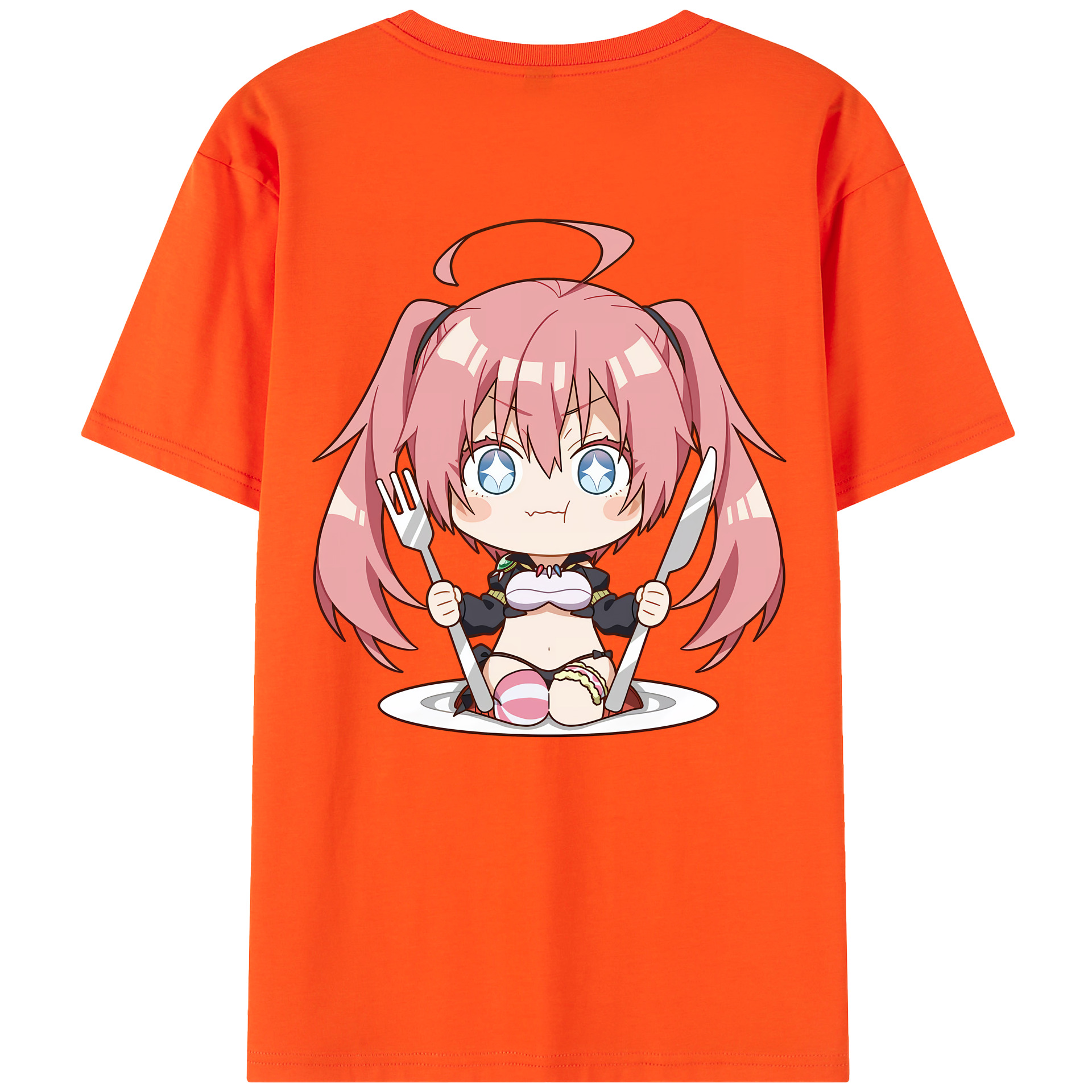 （画像用） 転スラ Regarding Reincarnated to Slime 綿100％半袖Tシャツ（背面プリント）
