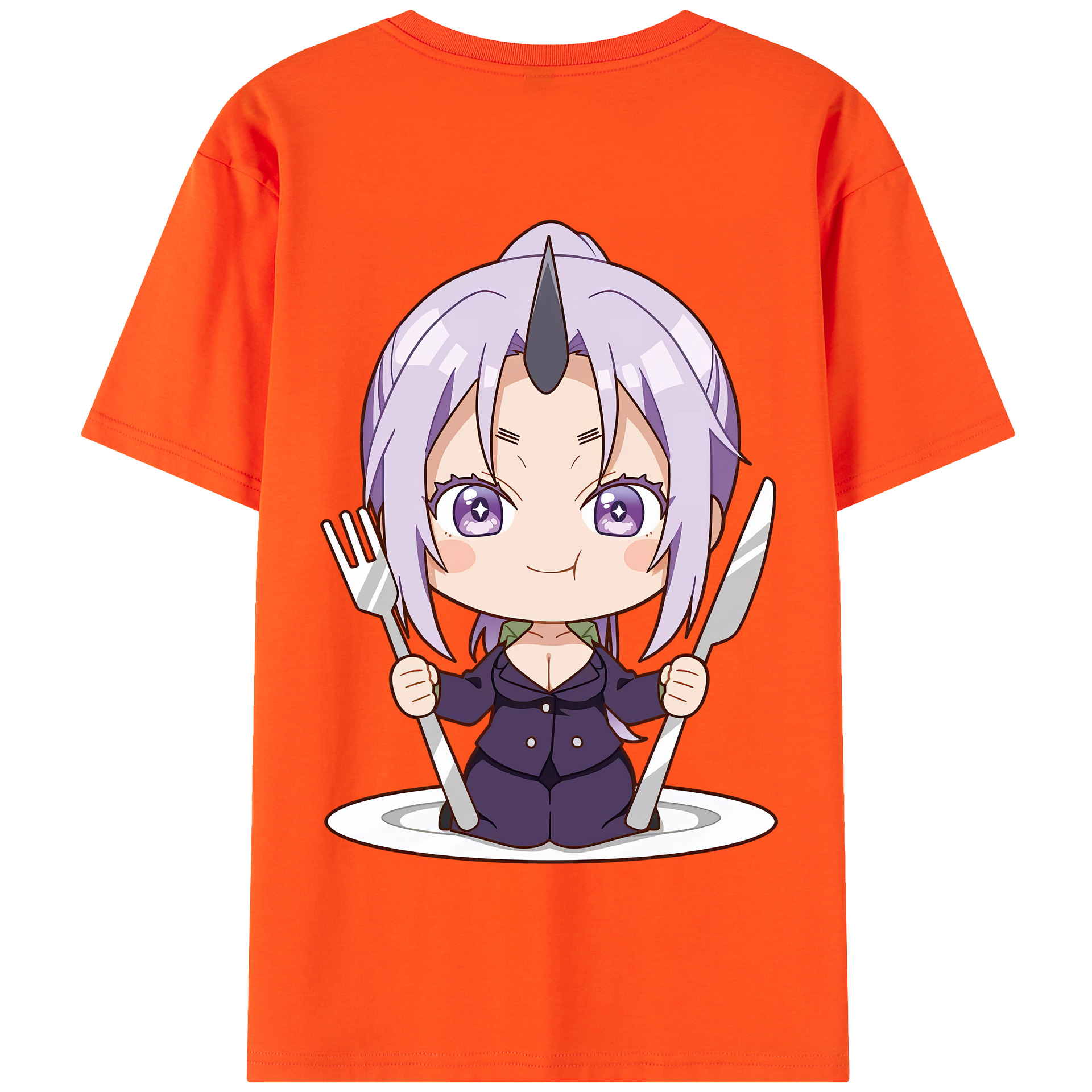 （画像用） 転スラ Regarding Reincarnated to Slime 綿100％半袖Tシャツ（背面プリント）