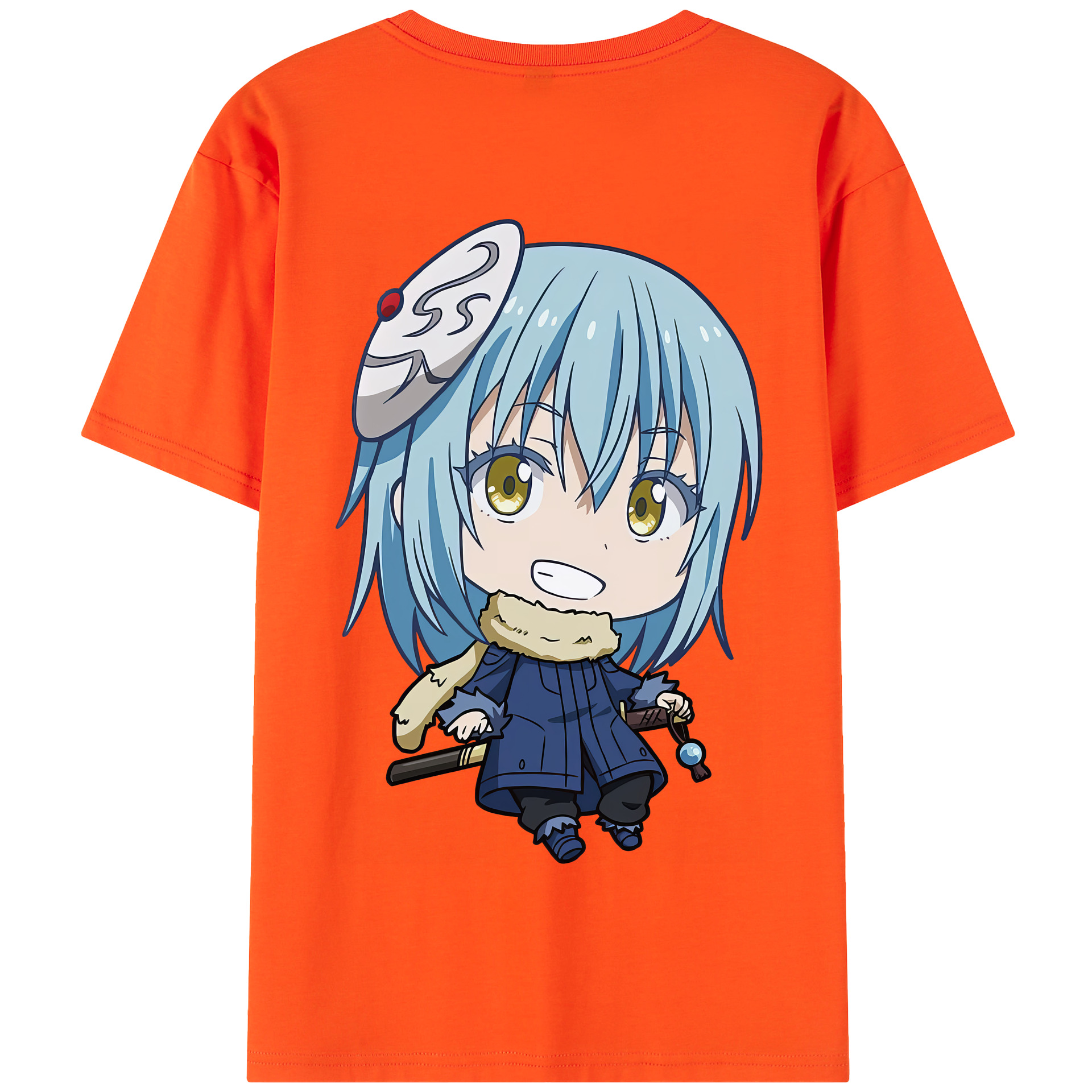 （画像用） 転スラ Regarding Reincarnated to Slime 綿100％半袖Tシャツ（背面プリント）