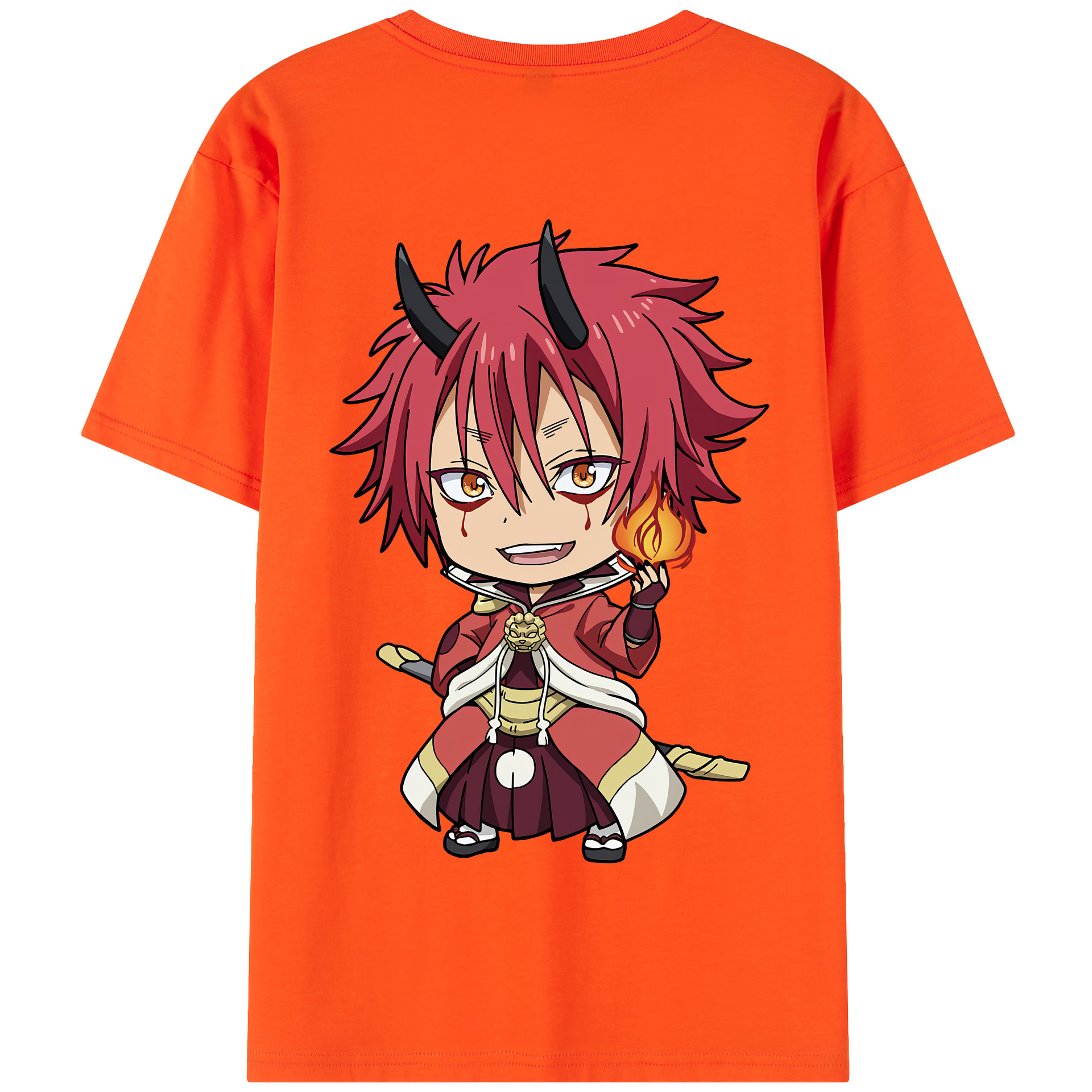 （画像用） 転スラ Regarding Reincarnated to Slime 綿100％半袖Tシャツ（背面プリント）