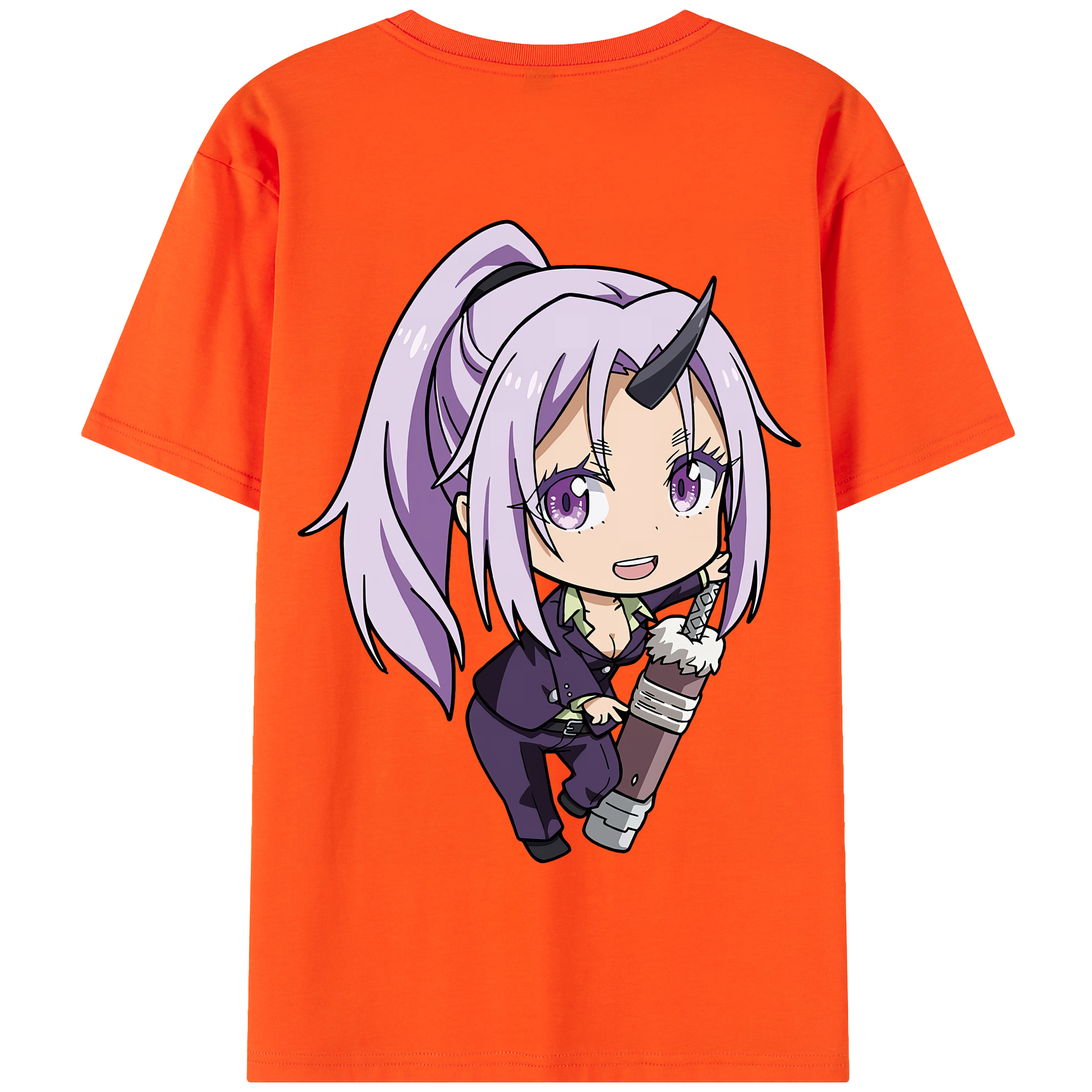（画像用） 転スラ Regarding Reincarnated to Slime 綿100％半袖Tシャツ（背面プリント）