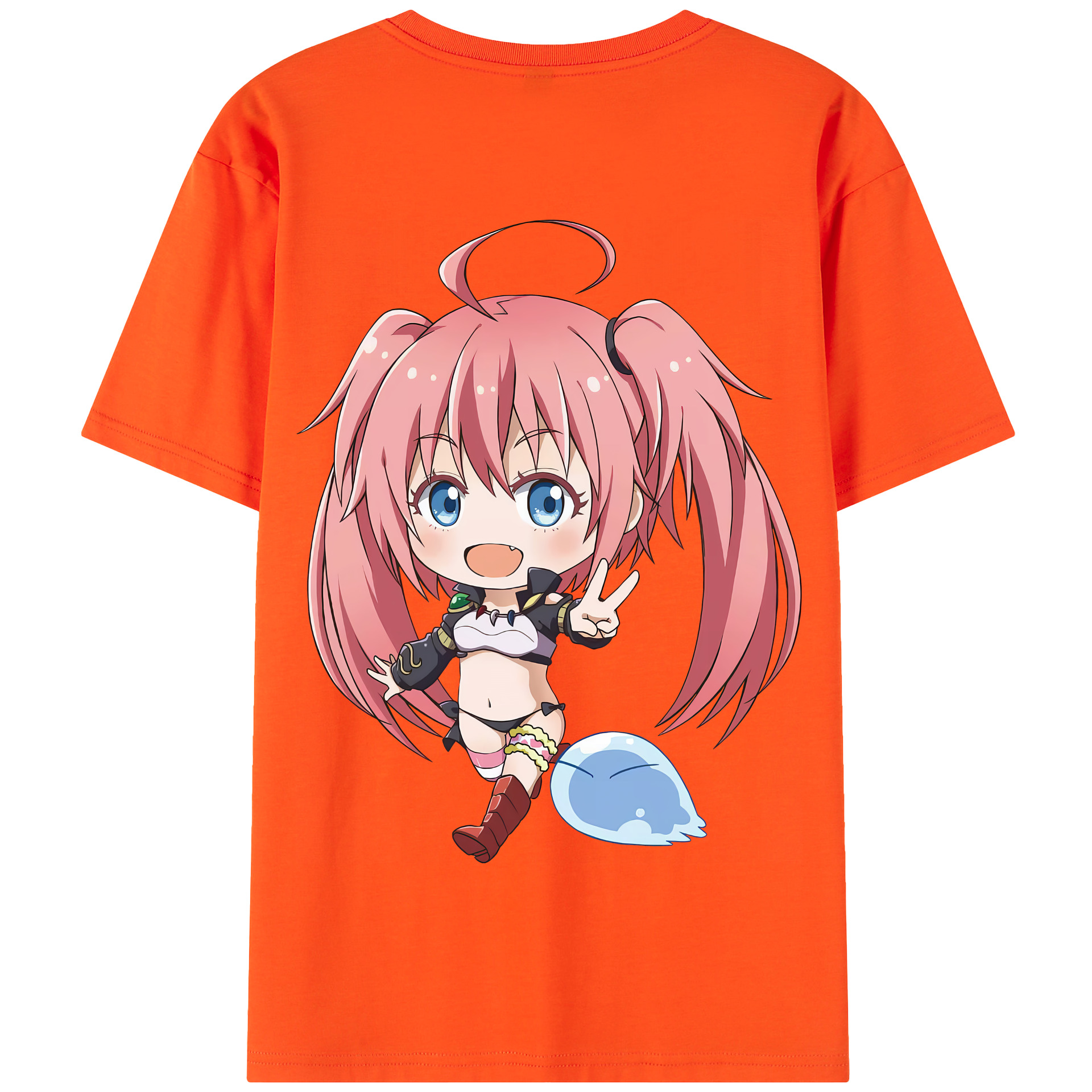 （画像用） 転スラ Regarding Reincarnated to Slime 綿100％半袖Tシャツ（背面プリント）