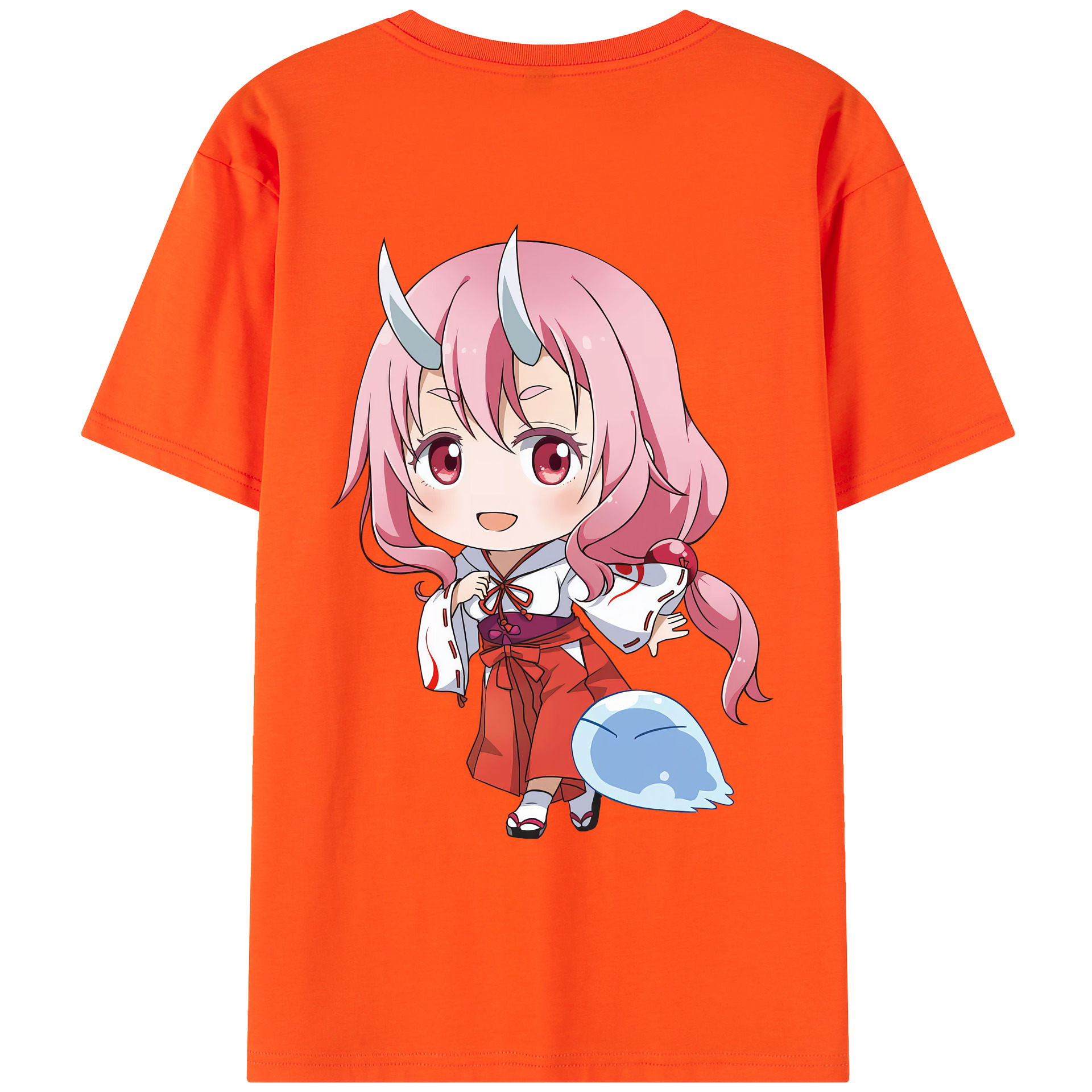 （画像用） 転スラ Regarding Reincarnated to Slime 綿100％半袖Tシャツ（背面プリント）