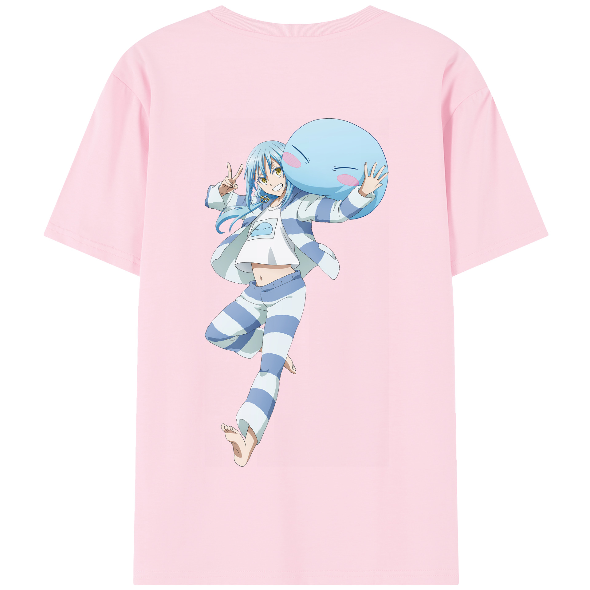（画像用） 転スラ Regarding Reincarnated to Slime 綿100％半袖Tシャツ（背面プリント）