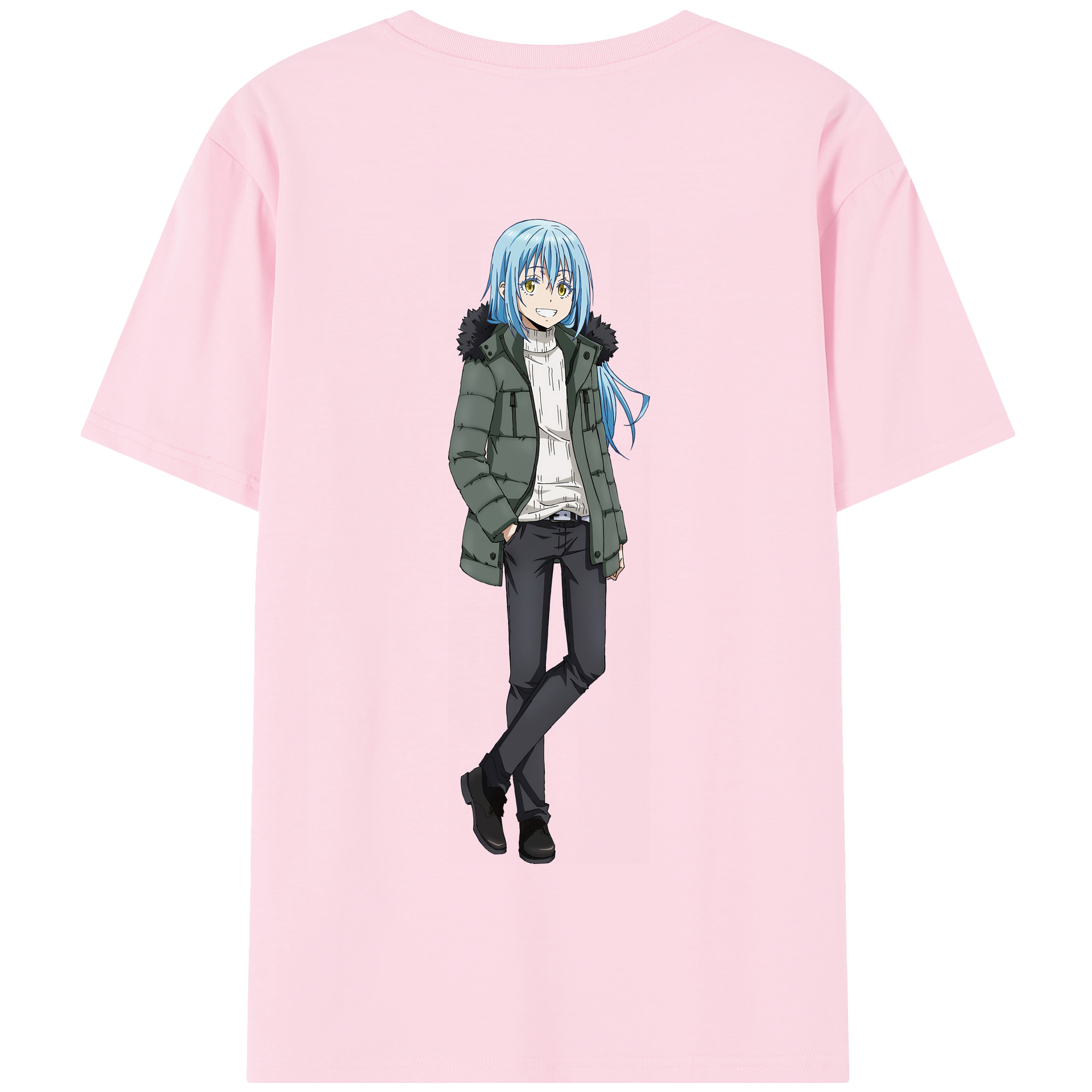 （画像用） 転スラ Regarding Reincarnated to Slime 綿100％半袖Tシャツ（背面プリント）