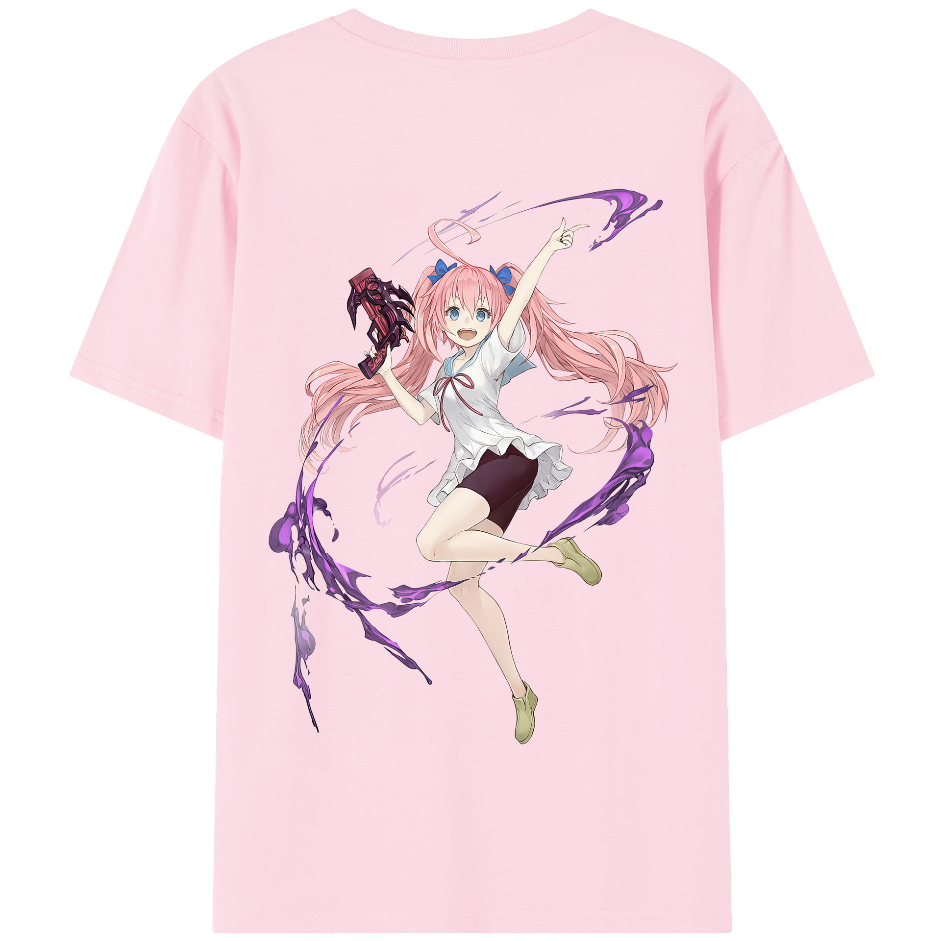 （画像用） 転スラ Regarding Reincarnated to Slime 綿100％半袖Tシャツ（背面プリント）