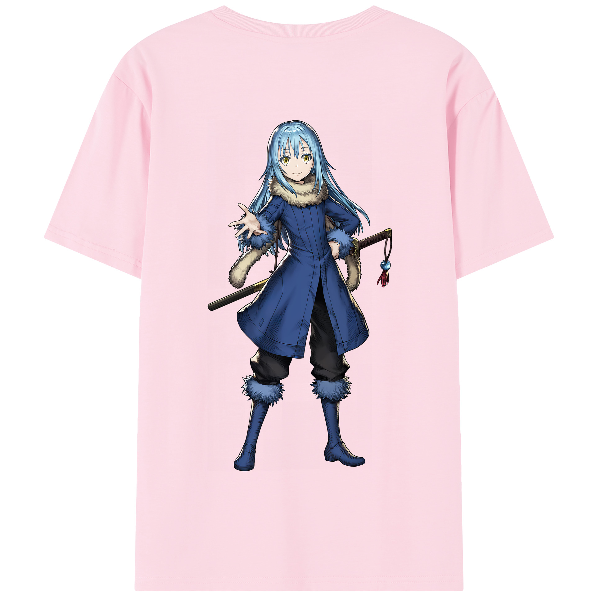 （画像用） 転スラ Regarding Reincarnated to Slime 綿100％半袖Tシャツ（背面プリント）