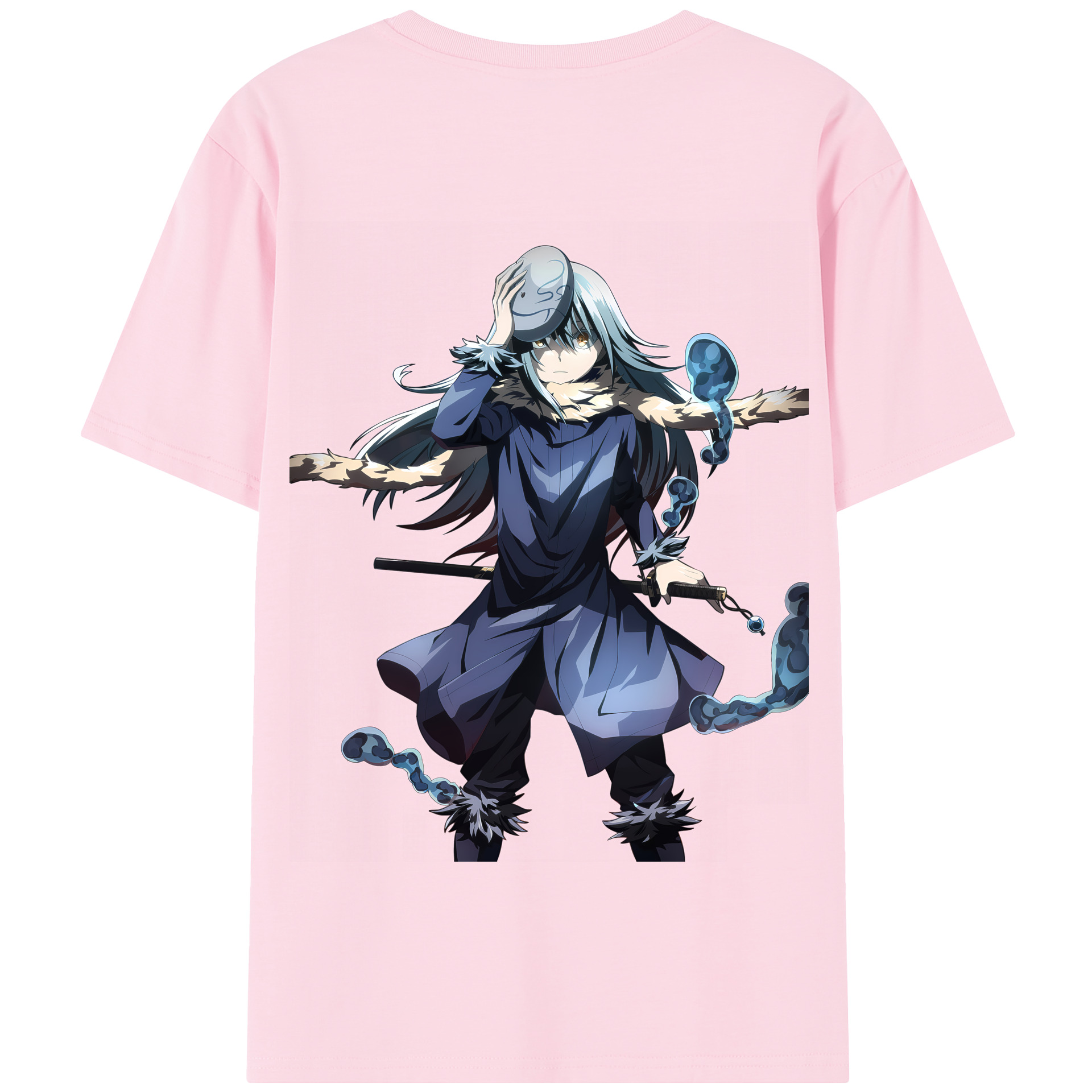 （画像用） 転スラ Regarding Reincarnated to Slime 綿100％半袖Tシャツ（背面プリント）