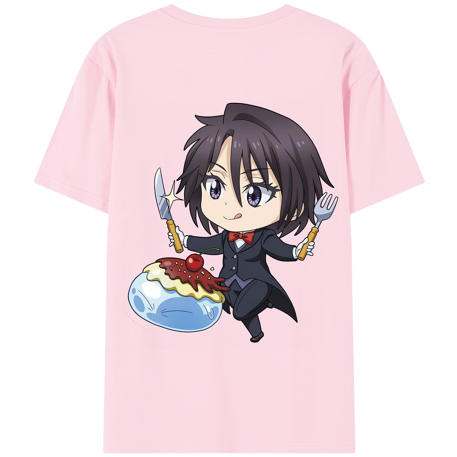（画像用） 転スラ Regarding Reincarnated to Slime 綿100％半袖Tシャツ（背面プリント）