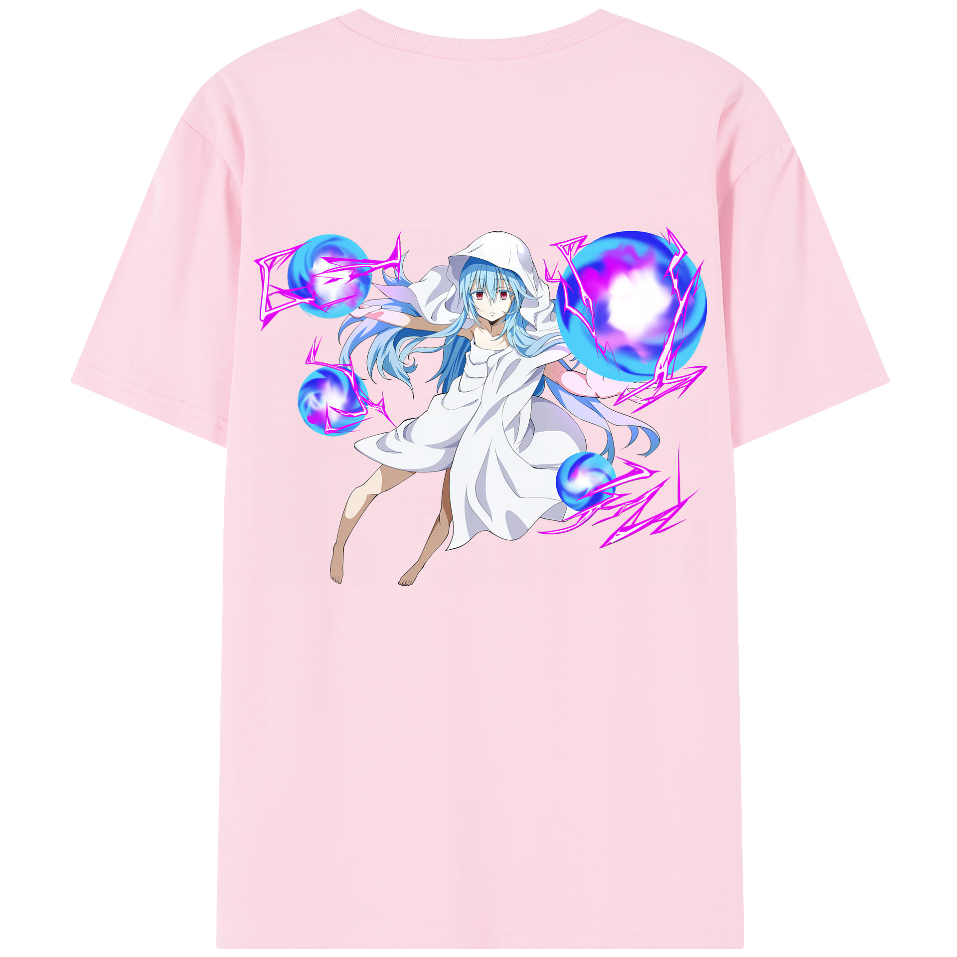 （画像用） 転スラ Regarding Reincarnated to Slime 綿100％半袖Tシャツ（背面プリント）