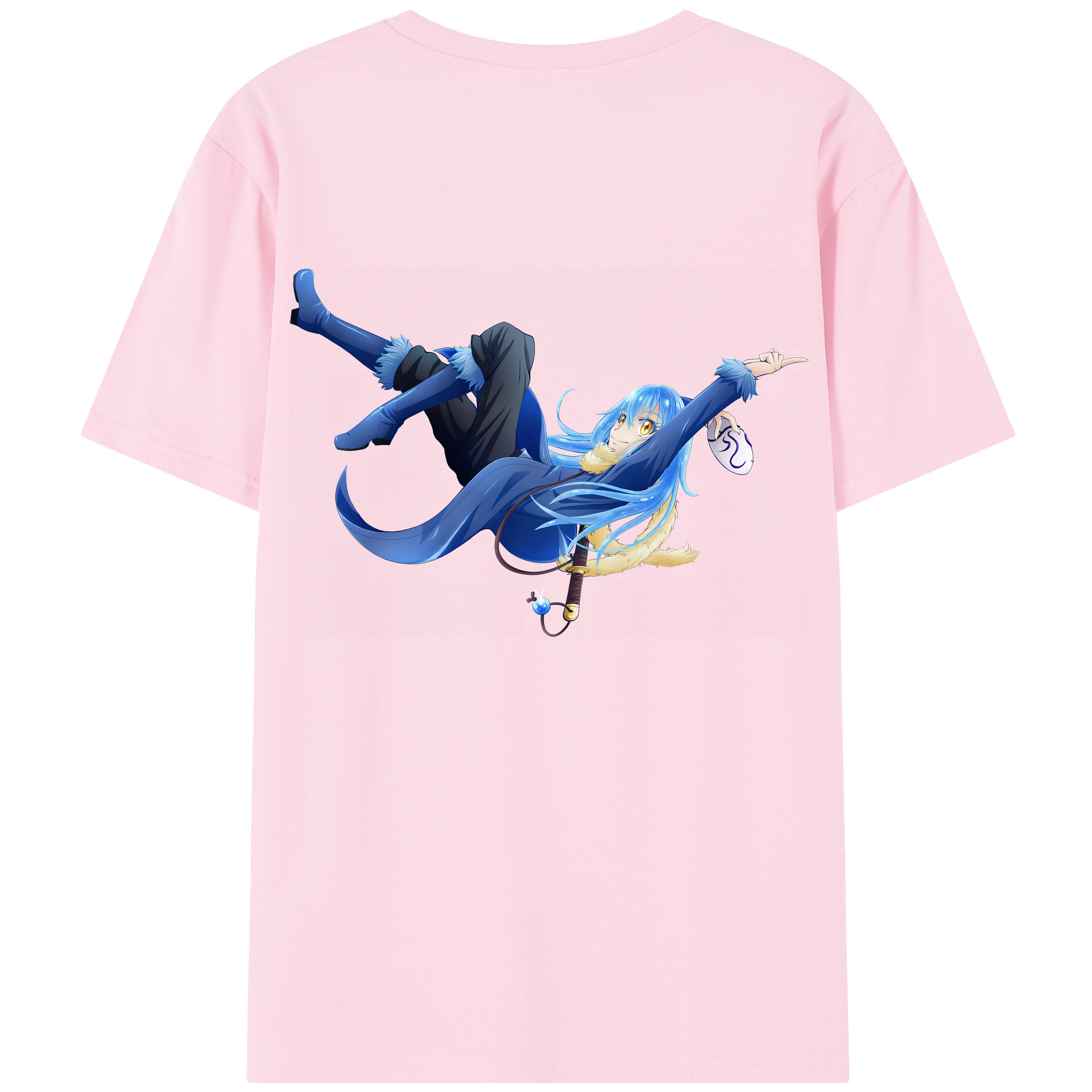 （画像用） 転スラ Regarding Reincarnated to Slime 綿100％半袖Tシャツ（背面プリント）