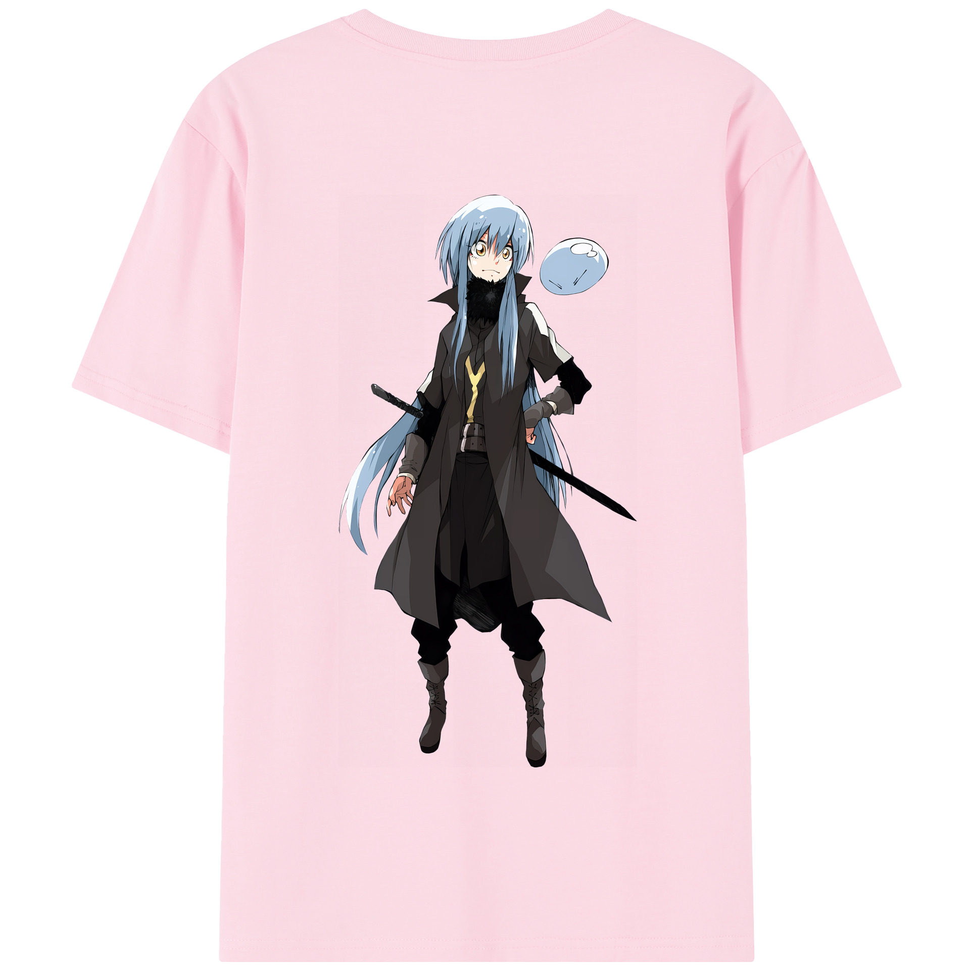 （画像用） 転スラ Regarding Reincarnated to Slime 綿100％半袖Tシャツ（背面プリント）