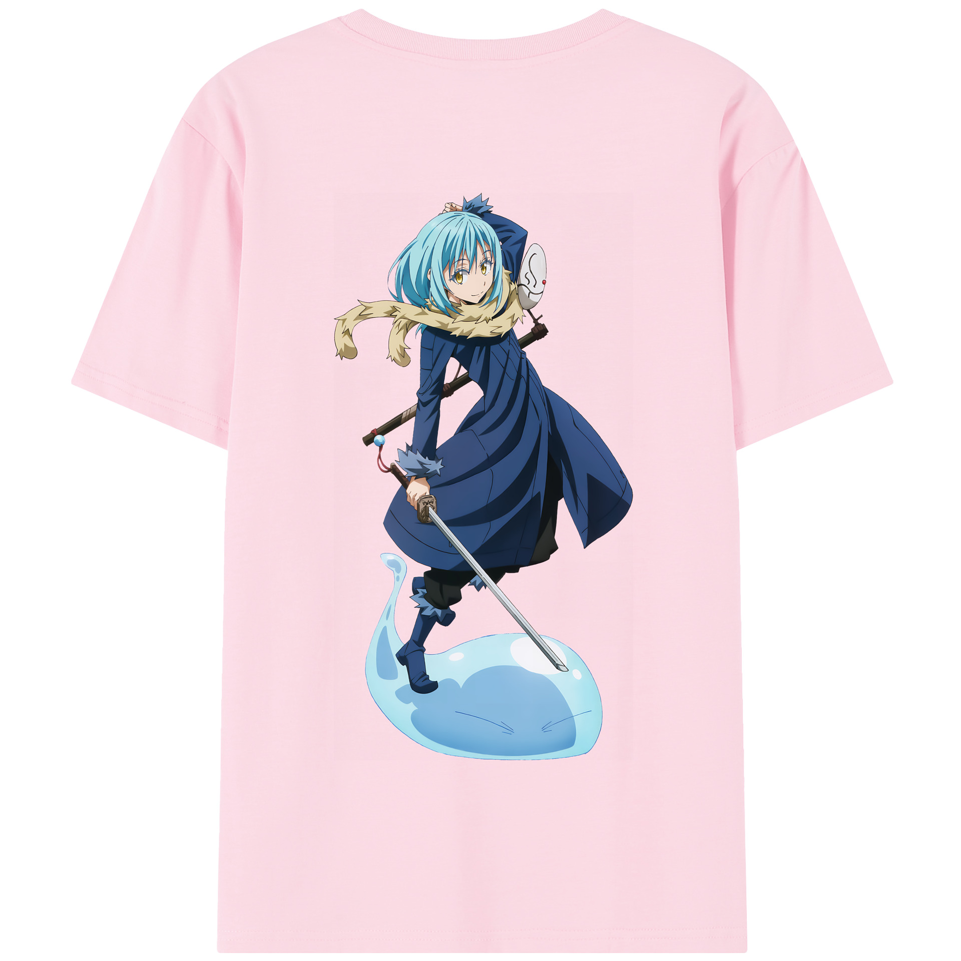 （画像用） 転スラ Regarding Reincarnated to Slime 綿100％半袖Tシャツ（背面プリント）