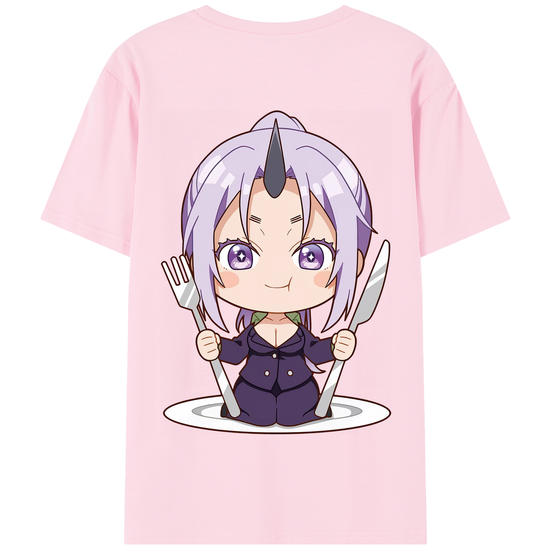（画像用） 転スラ Regarding Reincarnated to Slime 綿100％半袖Tシャツ（背面プリント）
