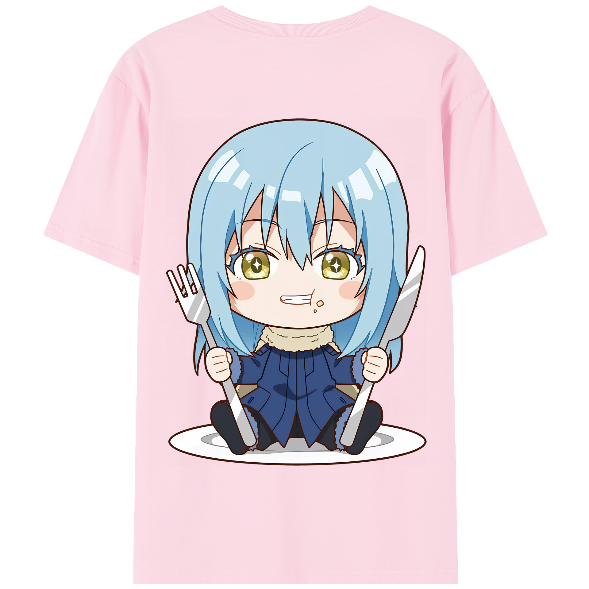 （画像用） 転スラ Regarding Reincarnated to Slime 綿100％半袖Tシャツ（背面プリント）
