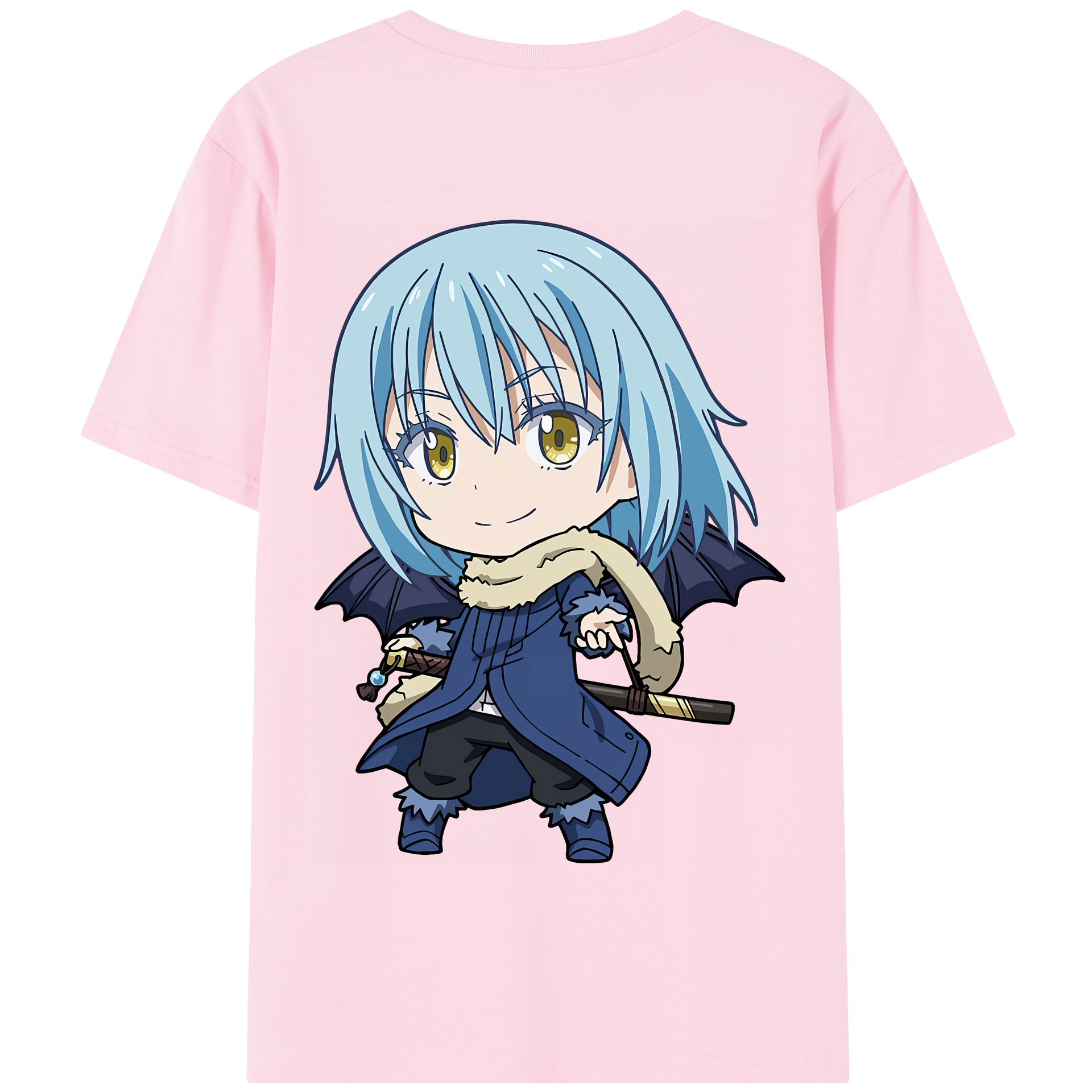 （画像用） 転スラ Regarding Reincarnated to Slime 綿100％半袖Tシャツ（背面プリント）