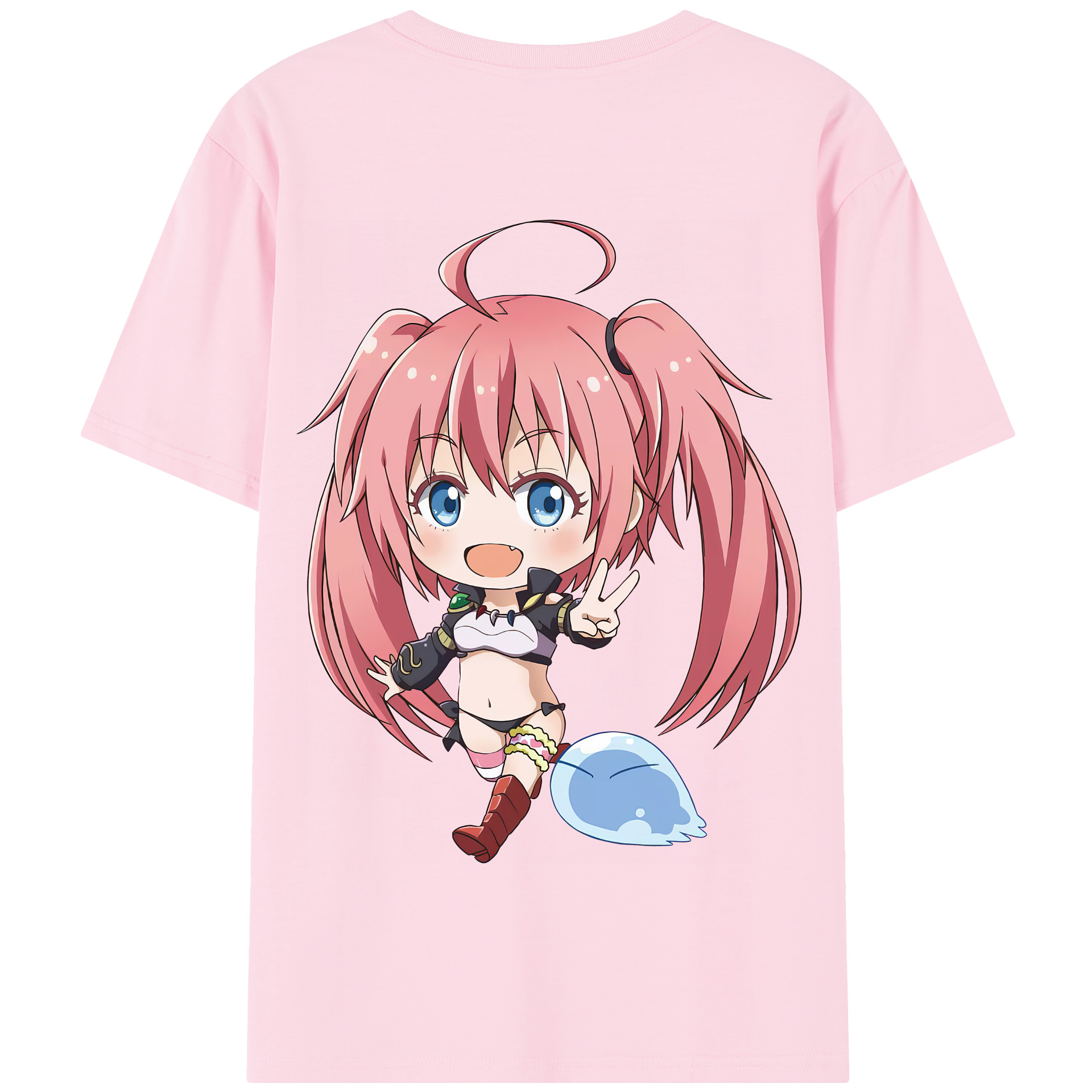 （画像用） 転スラ Regarding Reincarnated to Slime 綿100％半袖Tシャツ（背面プリント）