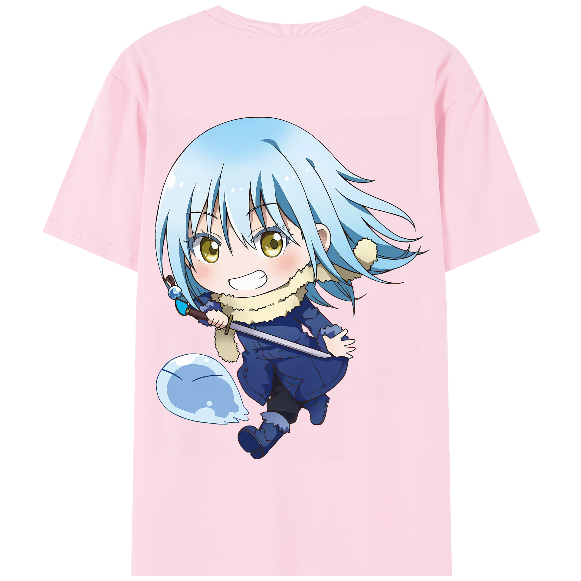 （画像用） 転スラ Regarding Reincarnated to Slime 綿100％半袖Tシャツ（背面プリント）