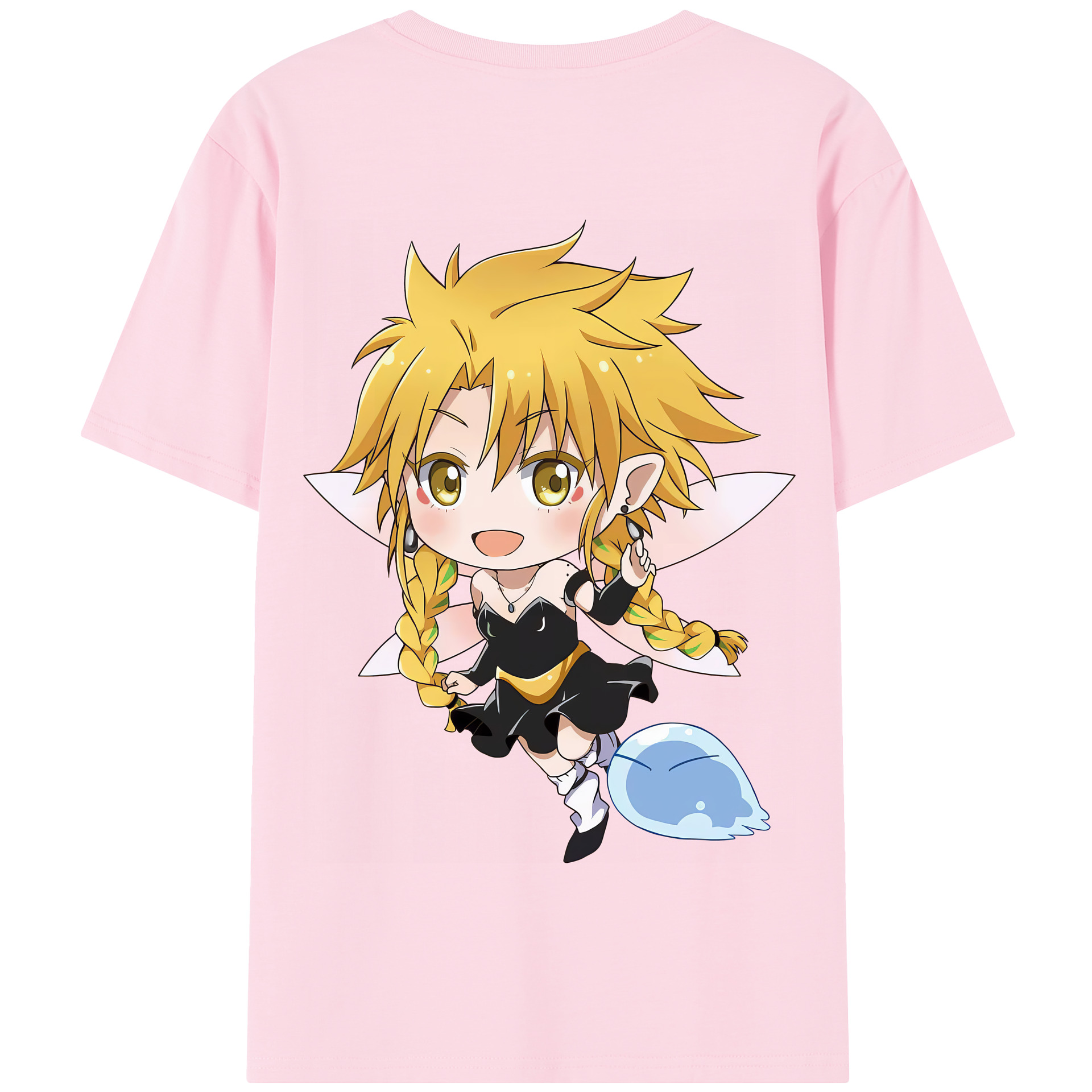 （画像用） 転スラ Regarding Reincarnated to Slime 綿100％半袖Tシャツ（背面プリント）