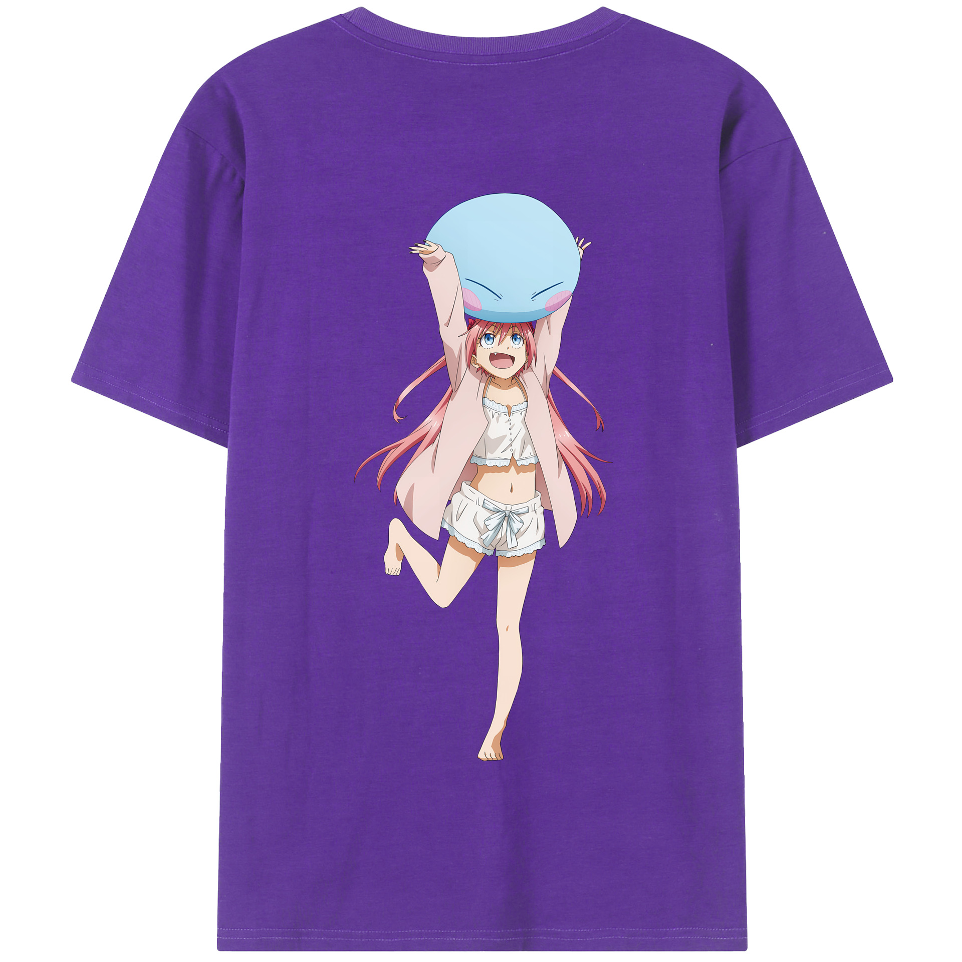 （画像用） 転スラ Regarding Reincarnated to Slime 綿100％半袖Tシャツ（背面プリント）