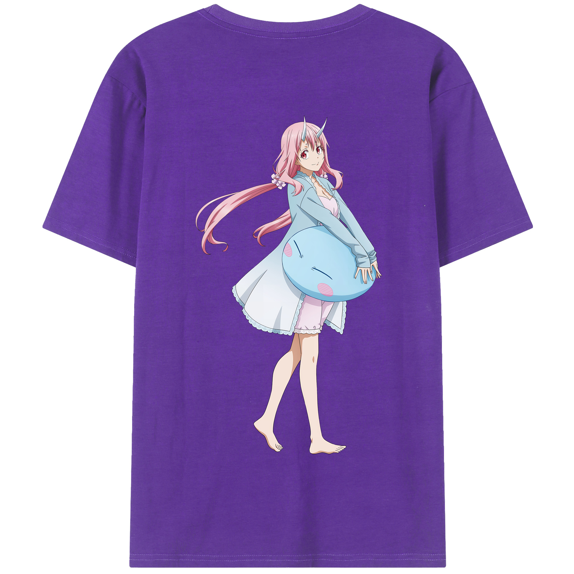 （画像用） 転スラ Regarding Reincarnated to Slime 綿100％半袖Tシャツ（背面プリント）