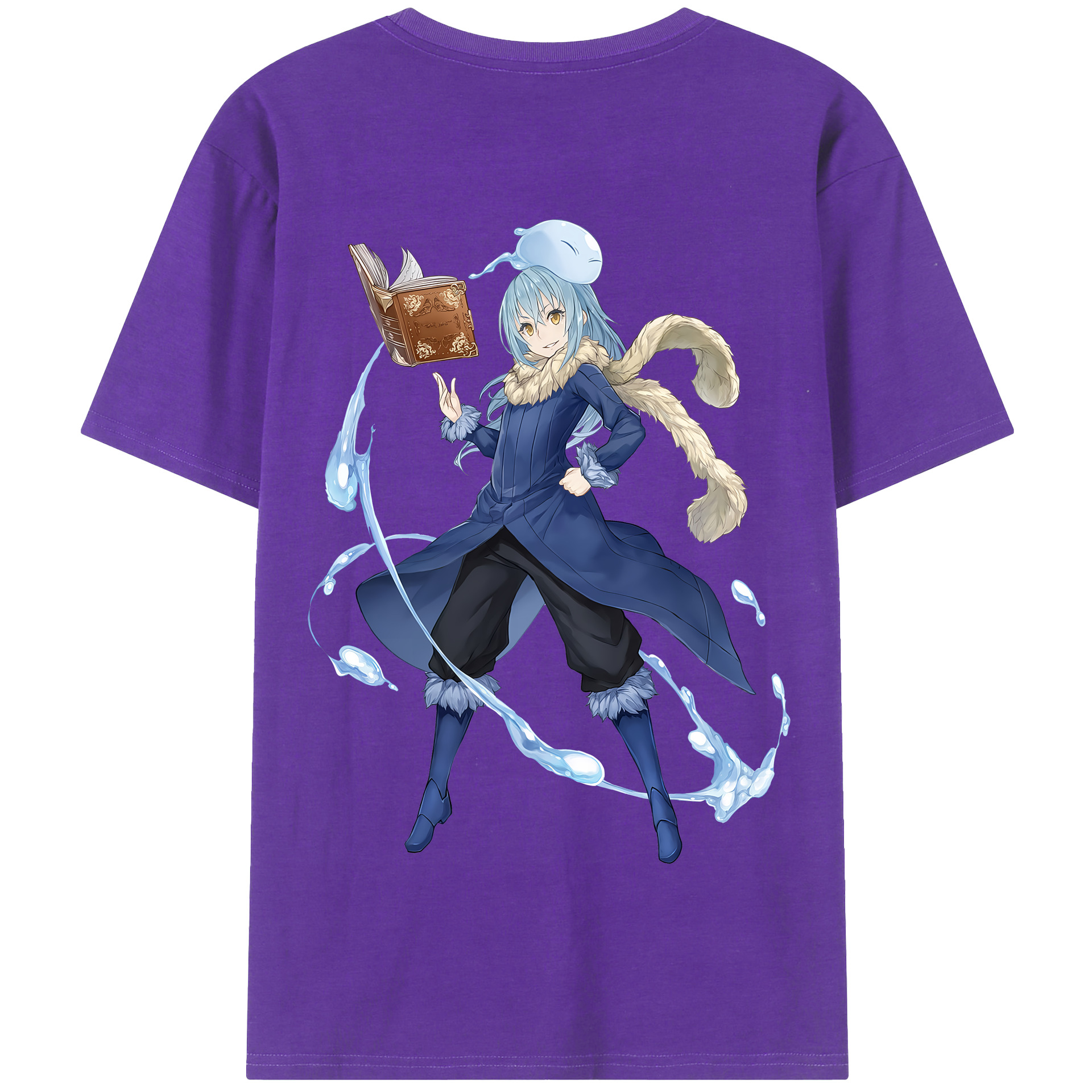 （画像用） 転スラ Regarding Reincarnated to Slime 綿100％半袖Tシャツ（背面プリント）