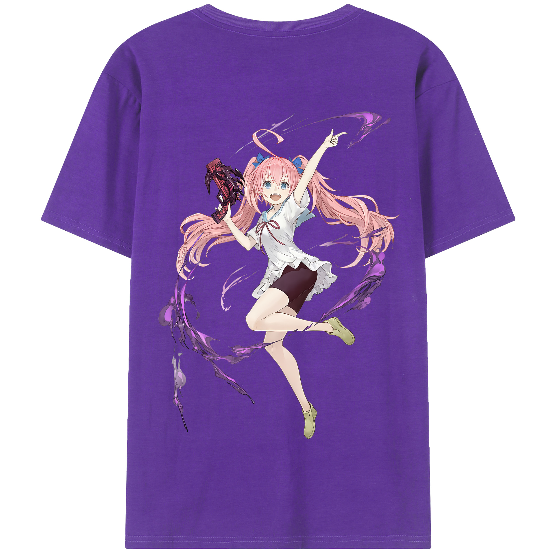 （画像用） 転スラ Regarding Reincarnated to Slime 綿100％半袖Tシャツ（背面プリント）