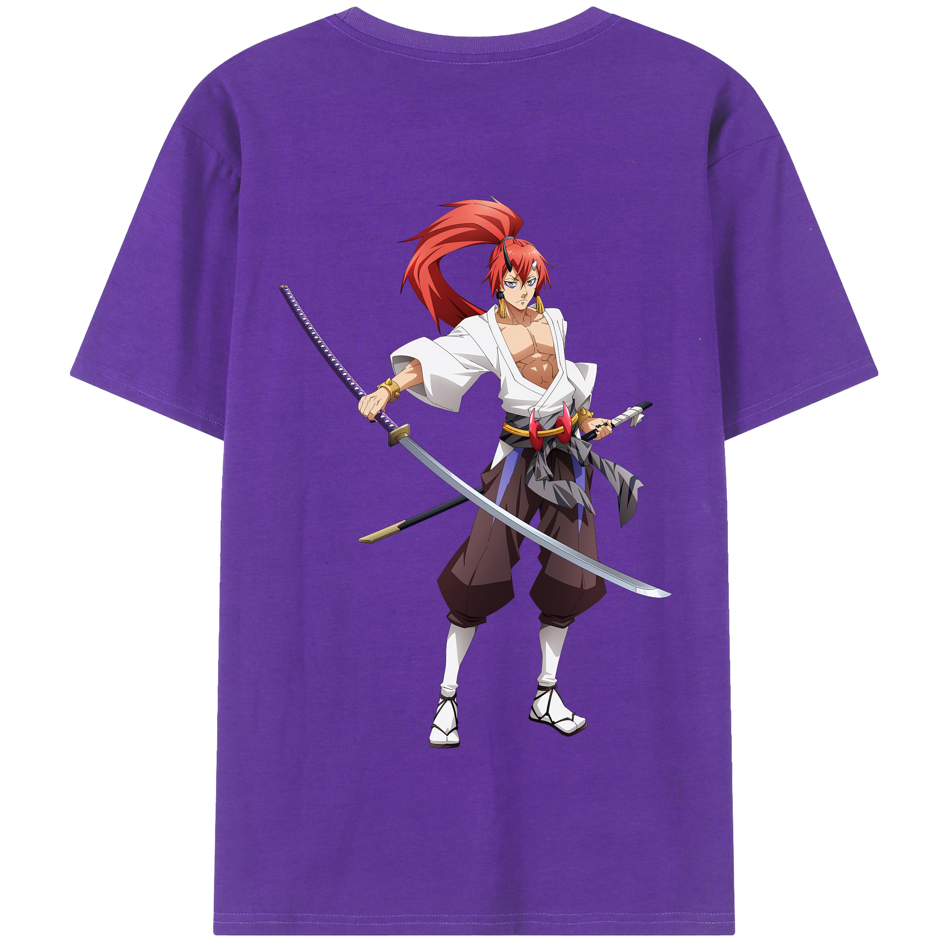 （画像用） 転スラ Regarding Reincarnated to Slime 綿100％半袖Tシャツ（背面プリント）