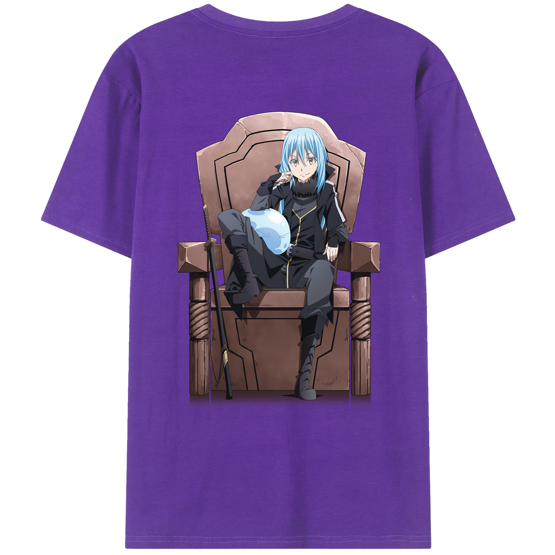 （画像用） 転スラ Regarding Reincarnated to Slime 綿100％半袖Tシャツ（背面プリント）
