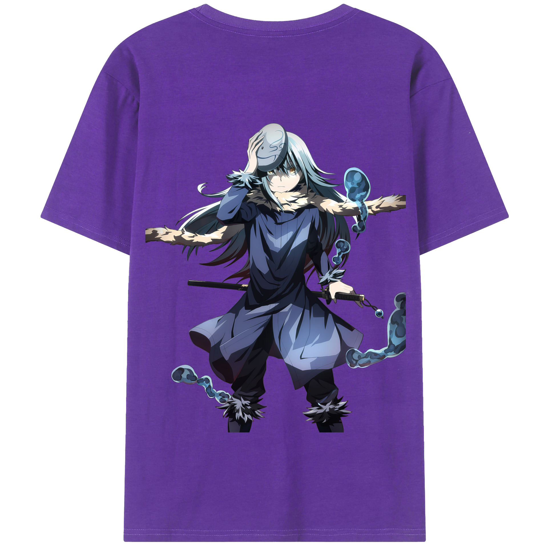 （画像用） 転スラ Regarding Reincarnated to Slime 綿100％半袖Tシャツ（背面プリント）