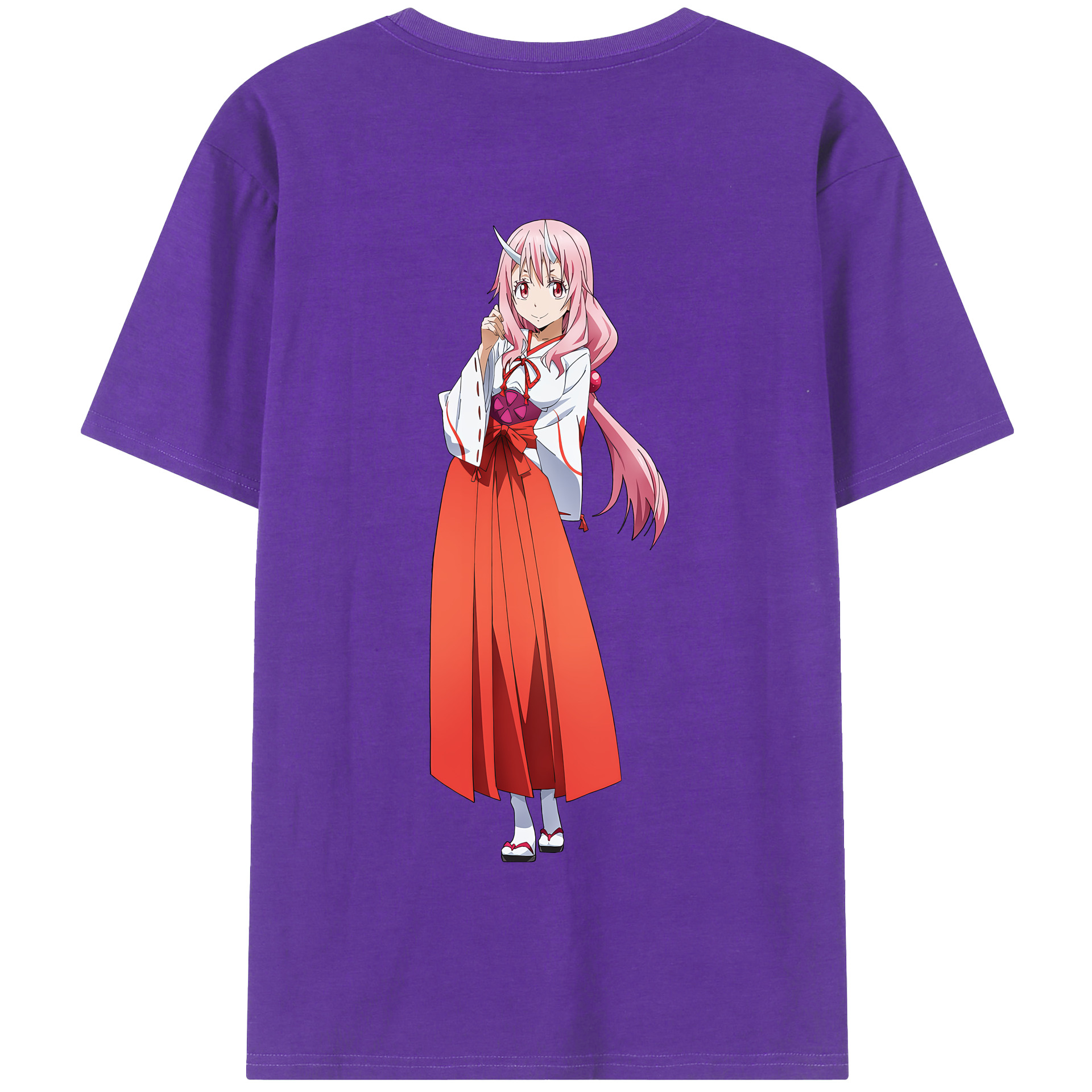 （画像用） 転スラ Regarding Reincarnated to Slime 綿100％半袖Tシャツ（背面プリント）