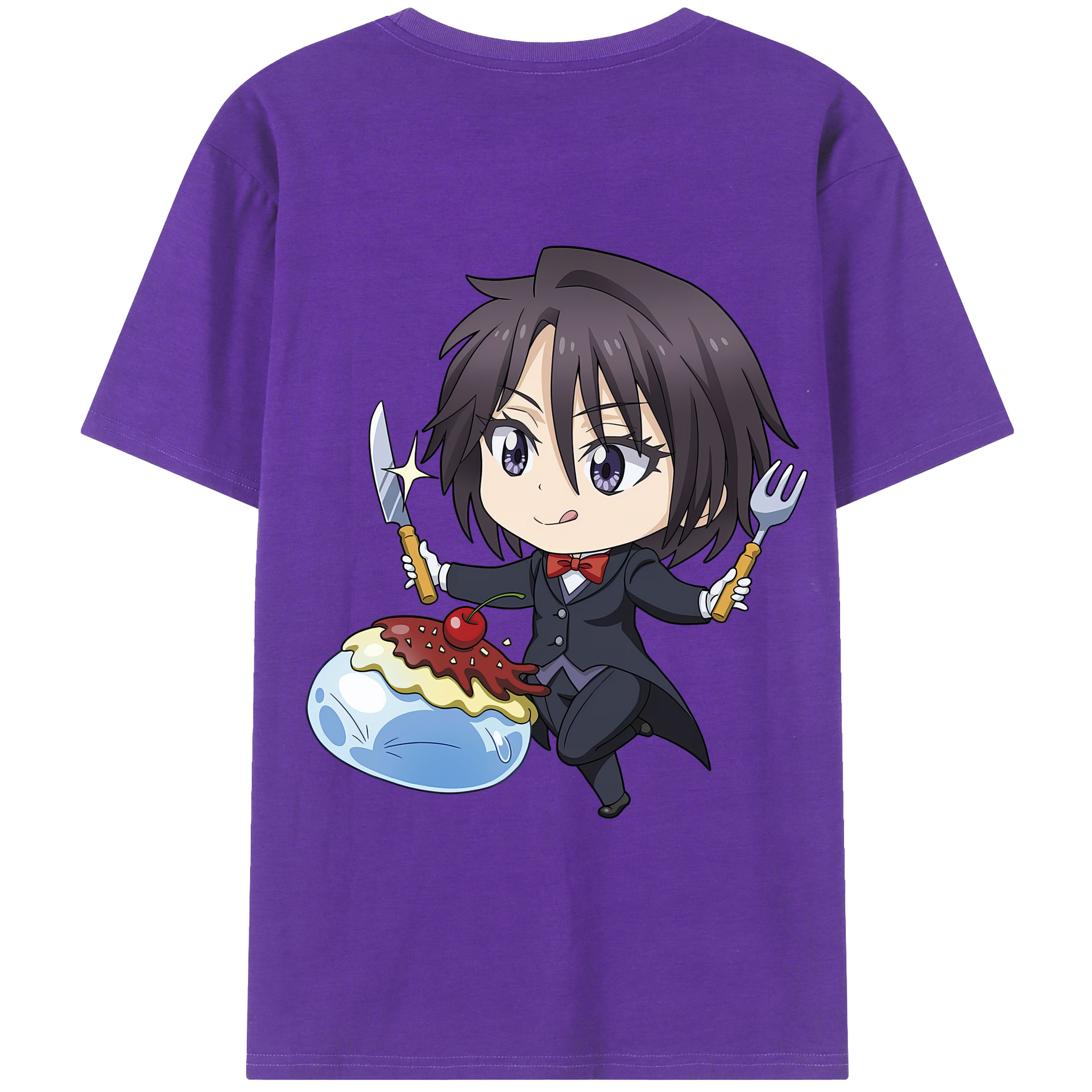 （画像用） 転スラ Regarding Reincarnated to Slime 綿100％半袖Tシャツ（背面プリント）