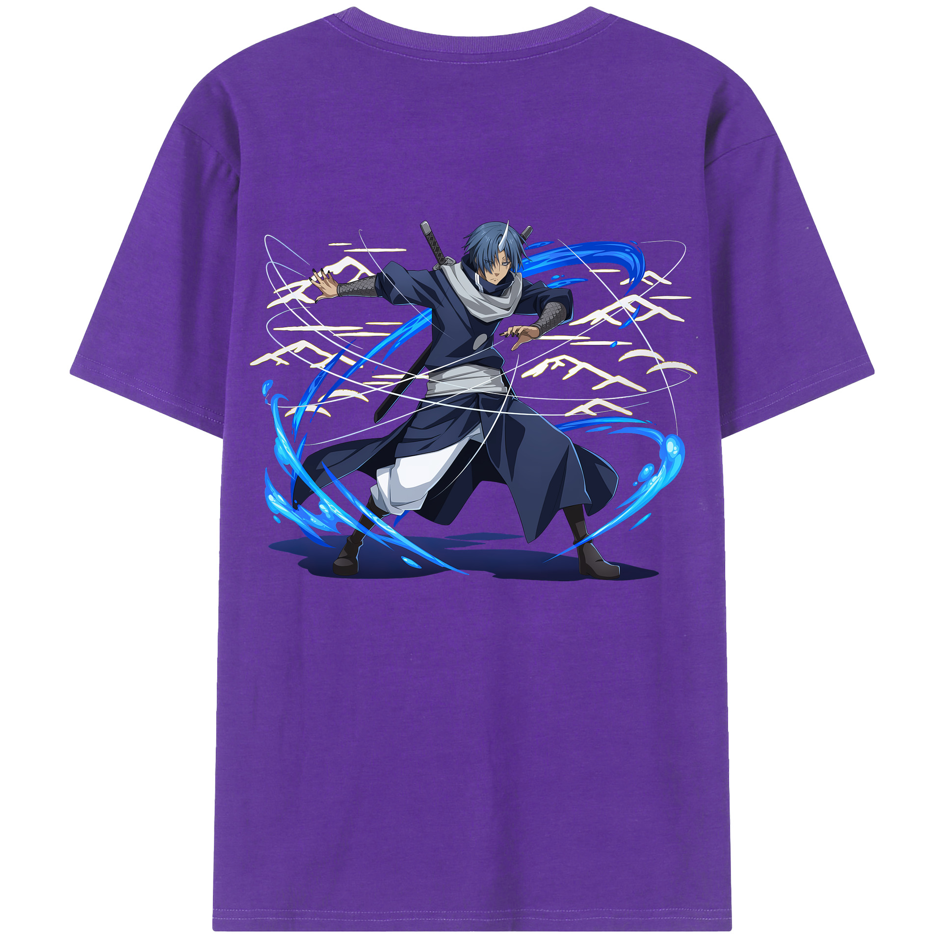 （画像用） 転スラ Regarding Reincarnated to Slime 綿100％半袖Tシャツ（背面プリント）