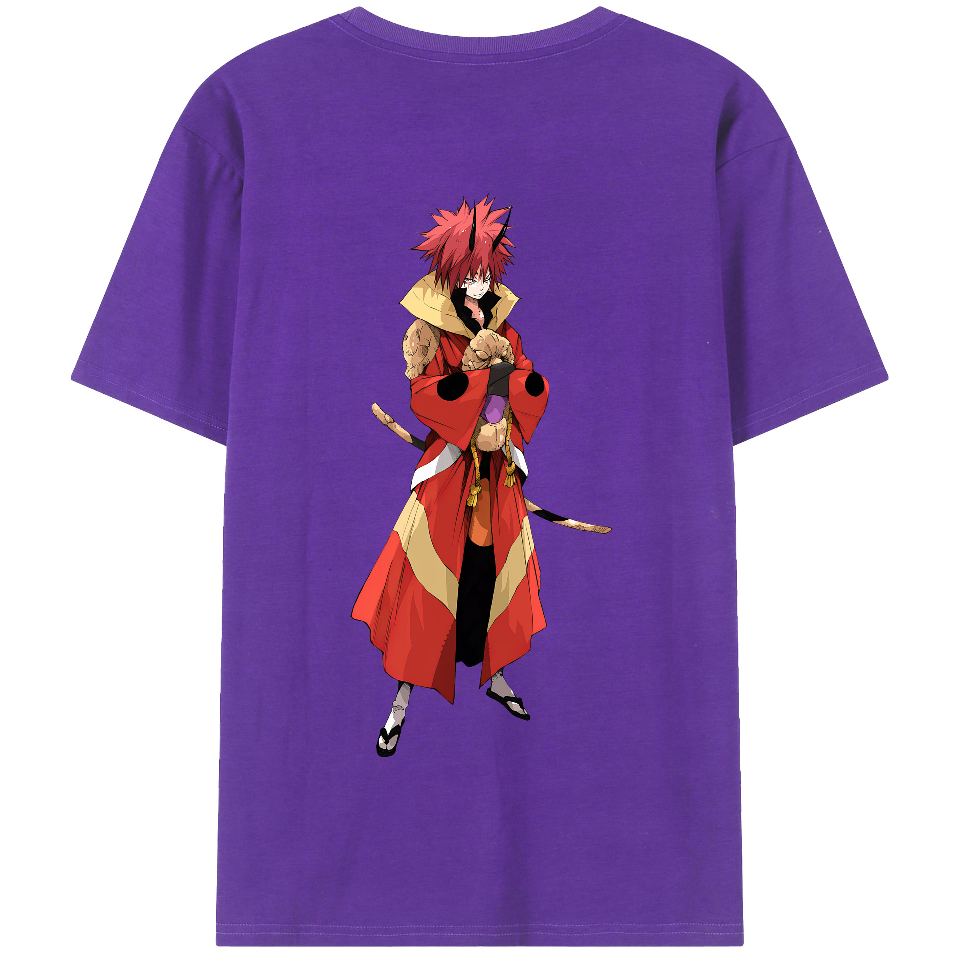 （画像用） 転スラ Regarding Reincarnated to Slime 綿100％半袖Tシャツ（背面プリント）