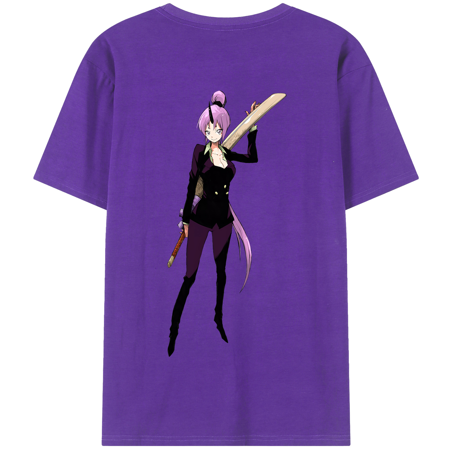 （画像用） 転スラ Regarding Reincarnated to Slime 綿100％半袖Tシャツ（背面プリント）