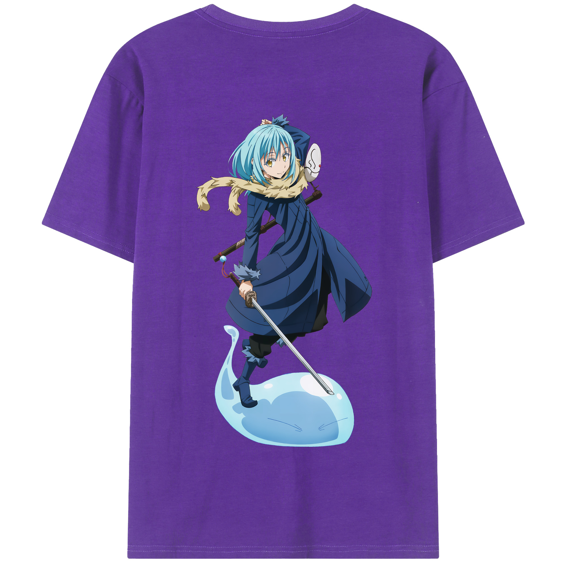 （画像用） 転スラ Regarding Reincarnated to Slime 綿100％半袖Tシャツ（背面プリント）
