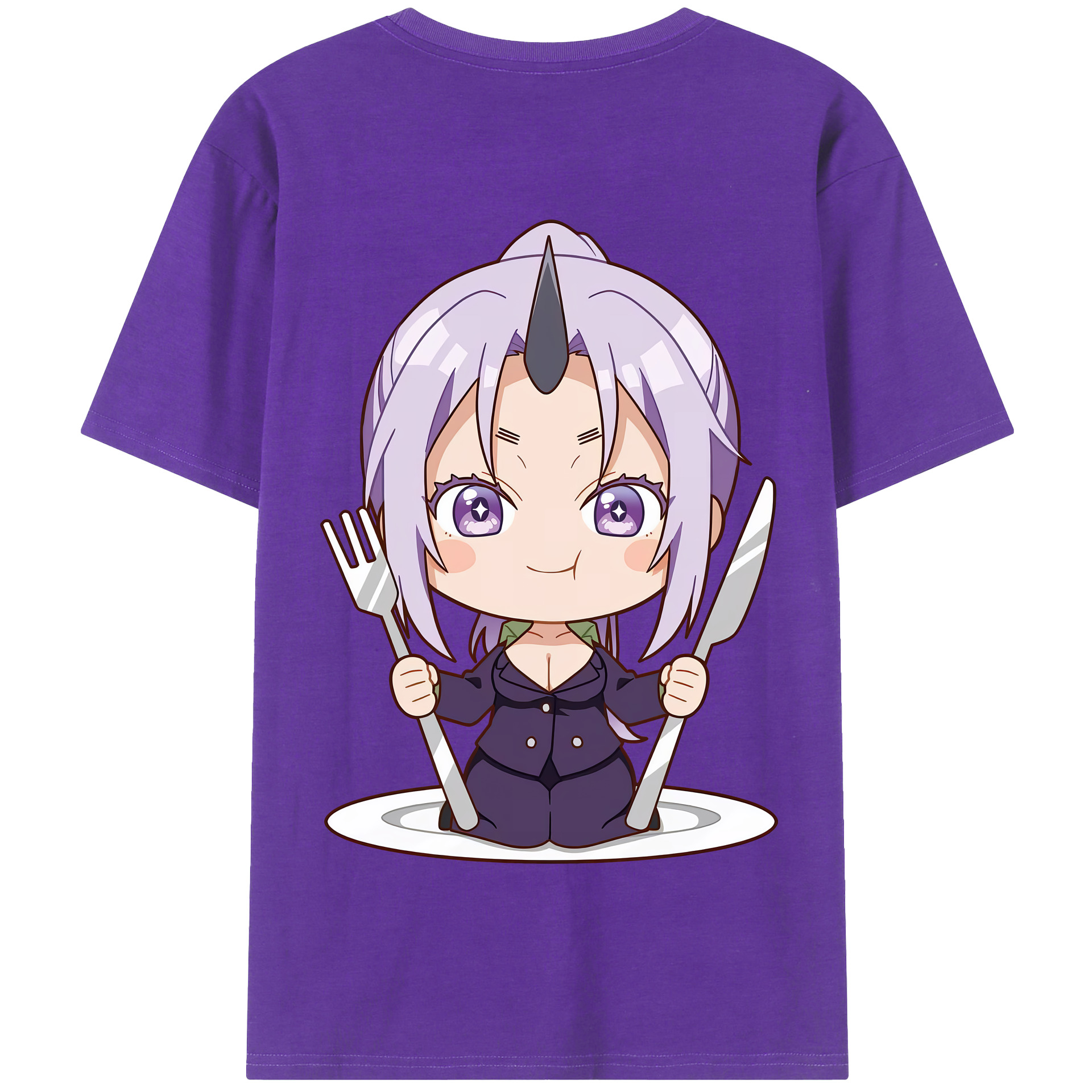（画像用） 転スラ Regarding Reincarnated to Slime 綿100％半袖Tシャツ（背面プリント）