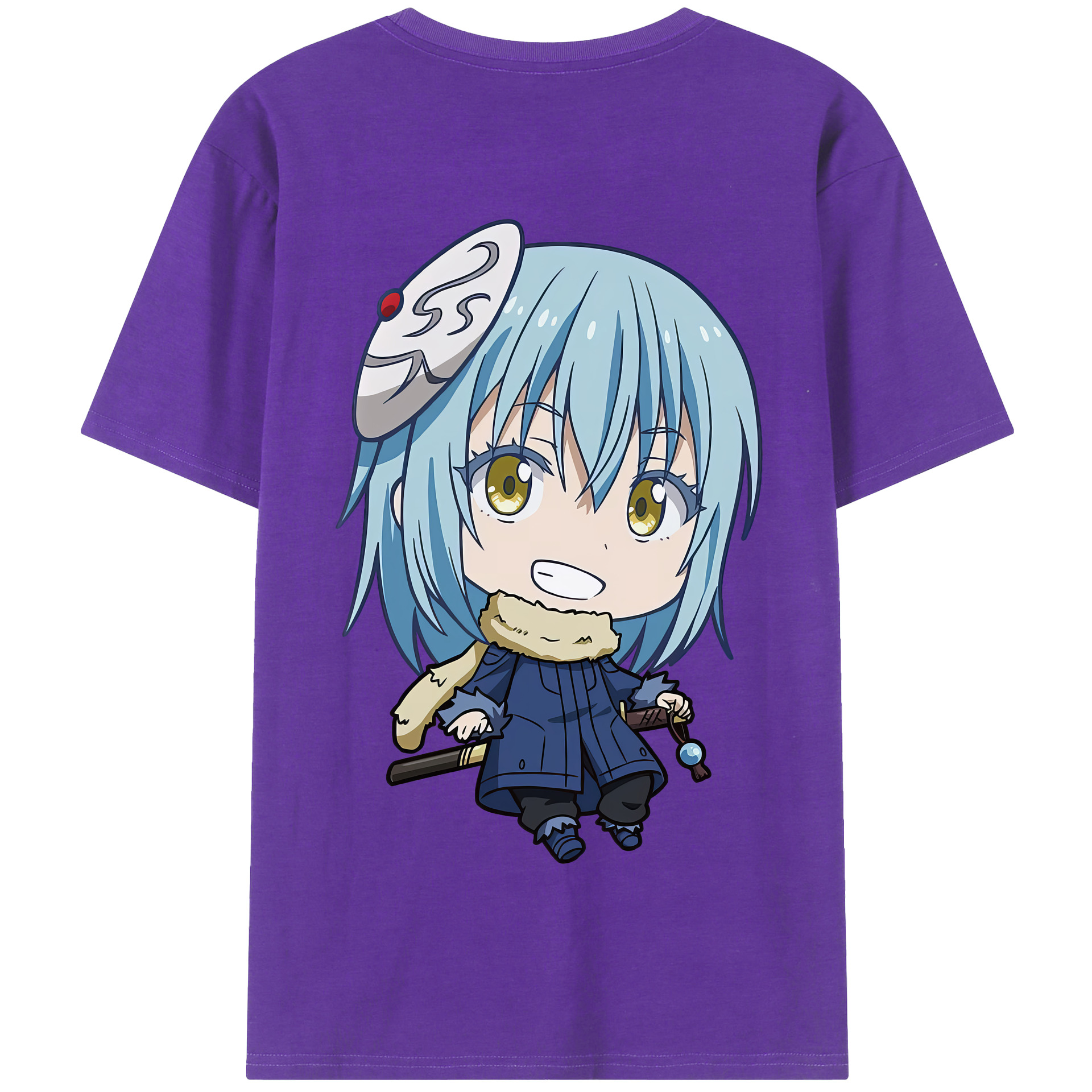 （画像用） 転スラ Regarding Reincarnated to Slime 綿100％半袖Tシャツ（背面プリント）