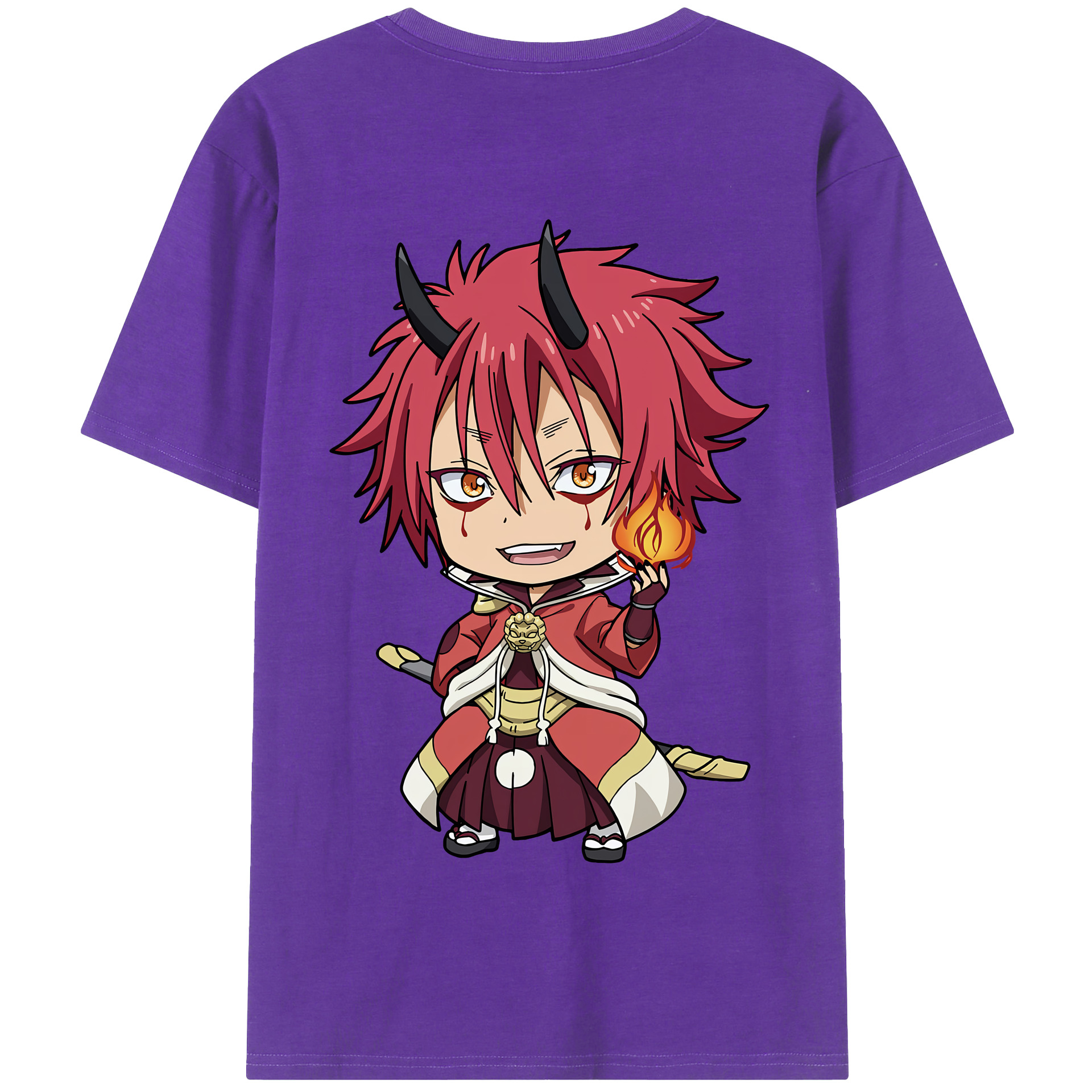 （画像用） 転スラ Regarding Reincarnated to Slime 綿100％半袖Tシャツ（背面プリント）
