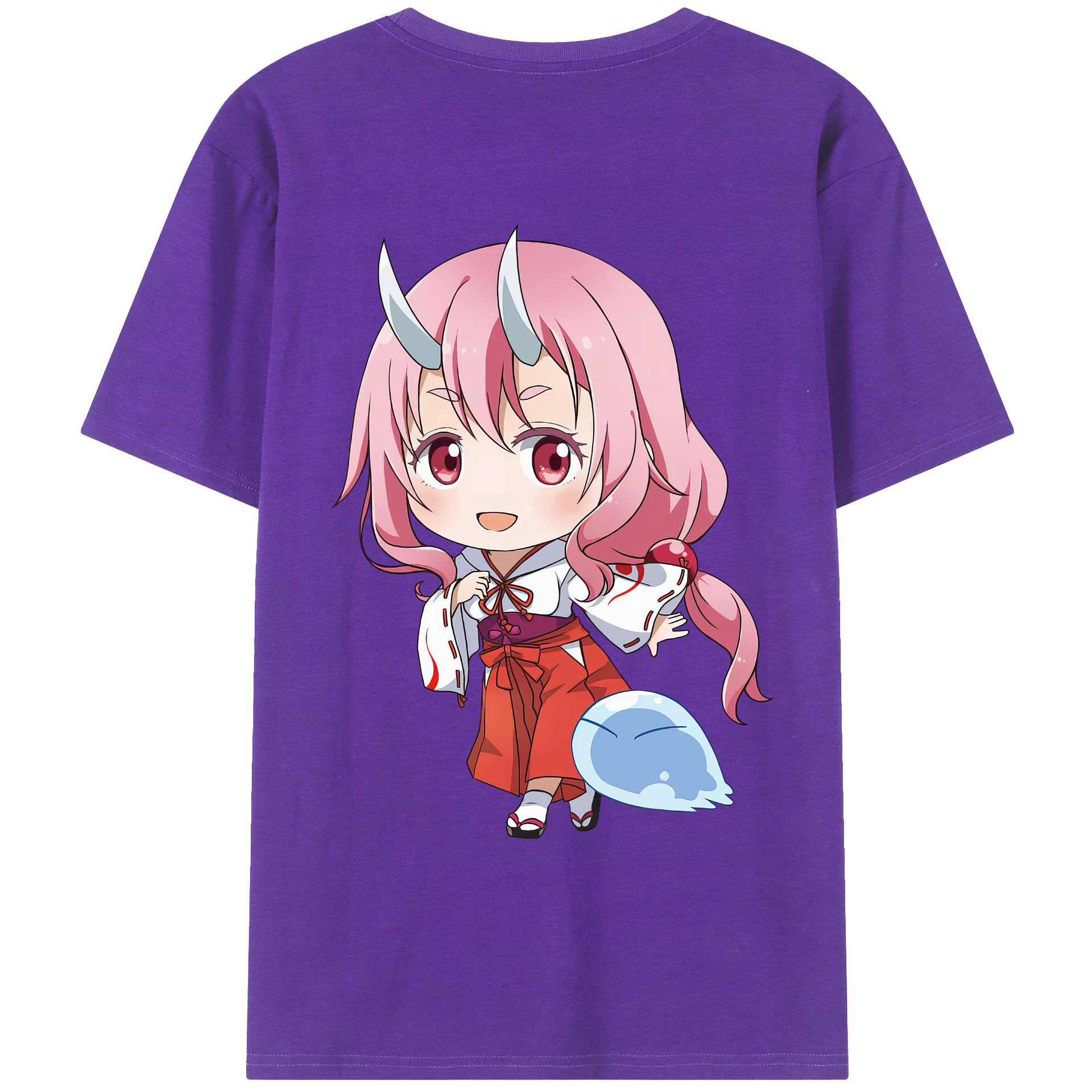 （画像用） 転スラ Regarding Reincarnated to Slime 綿100％半袖Tシャツ（背面プリント）