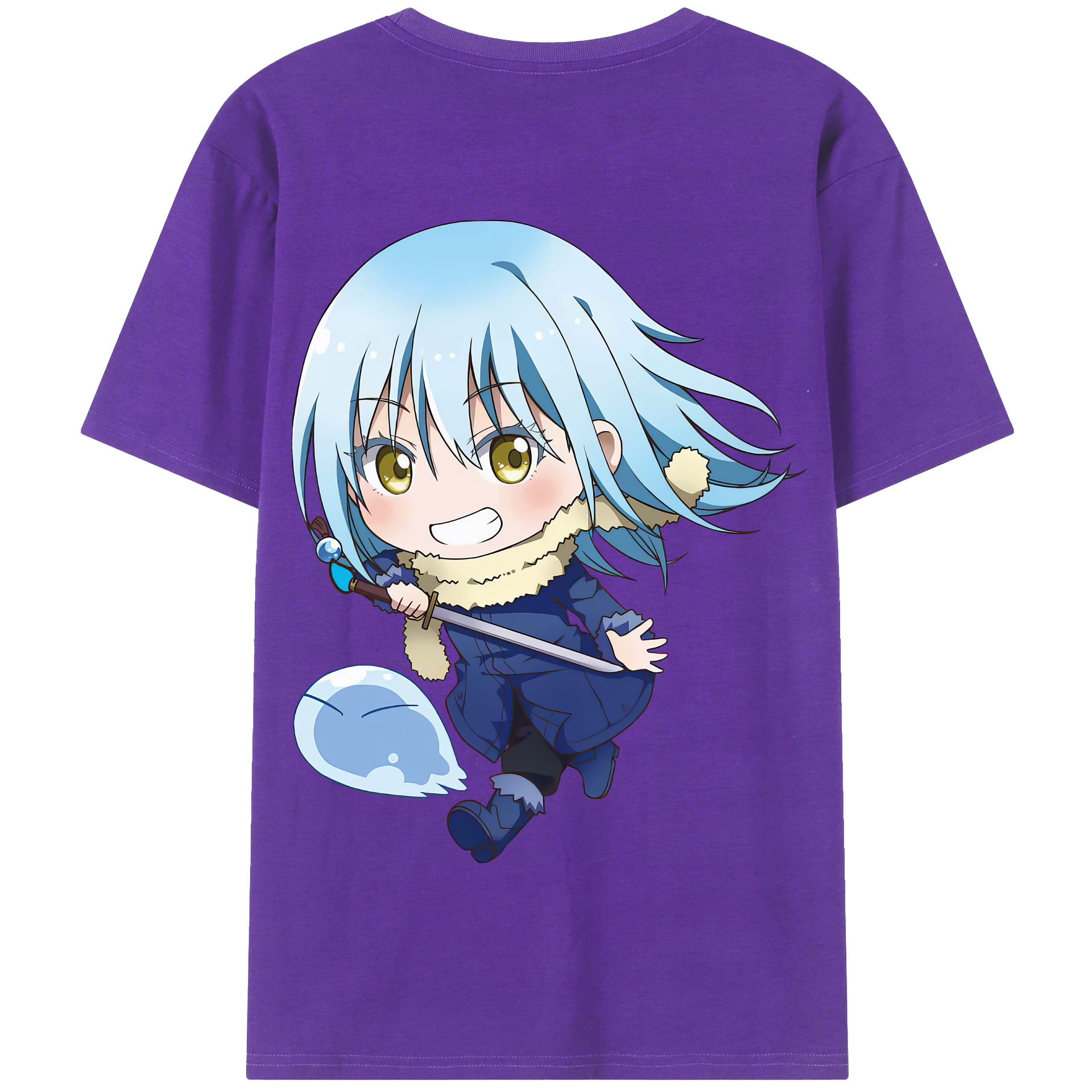 （画像用） 転スラ Regarding Reincarnated to Slime 綿100％半袖Tシャツ（背面プリント）
