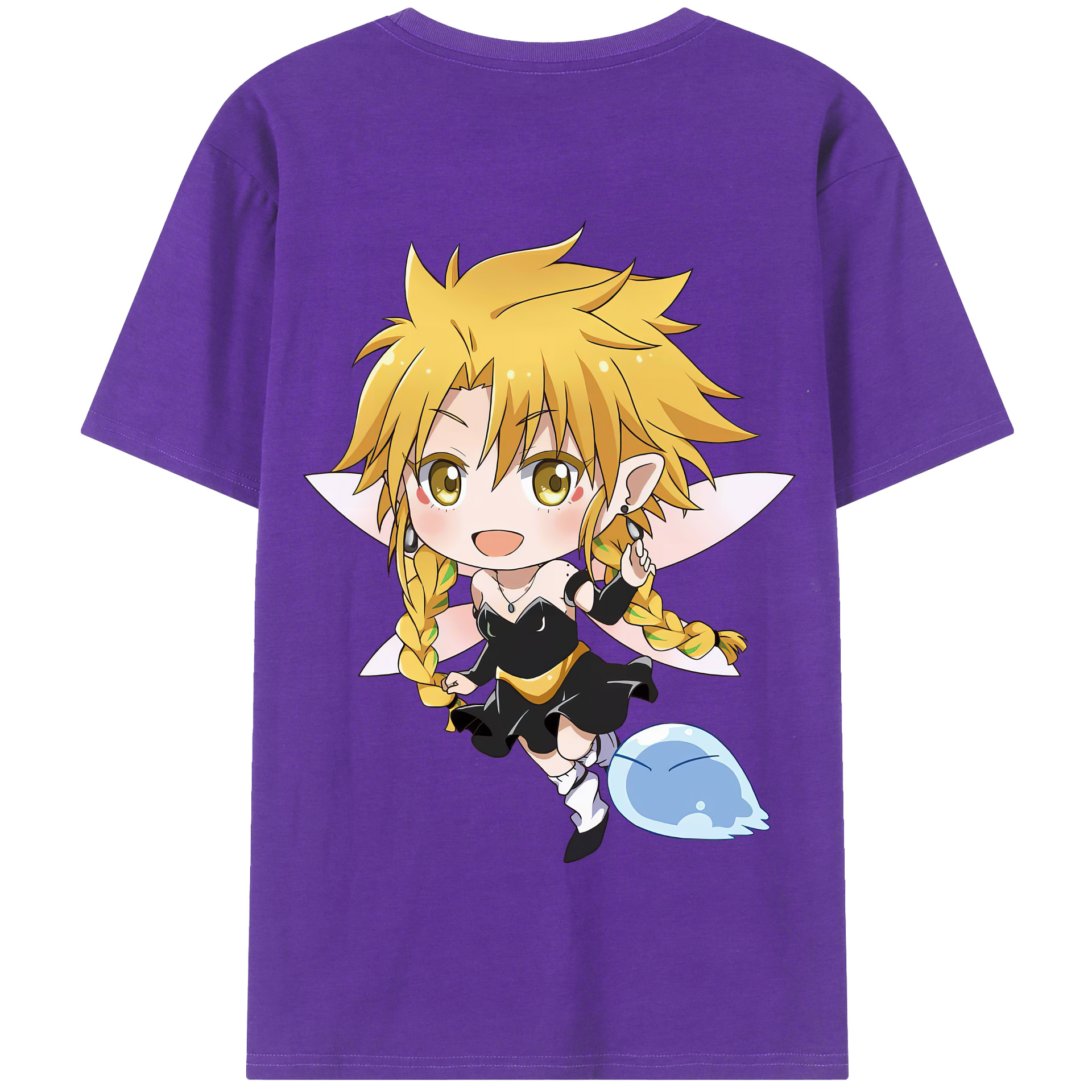 （画像用） 転スラ Regarding Reincarnated to Slime 綿100％半袖Tシャツ（背面プリント）