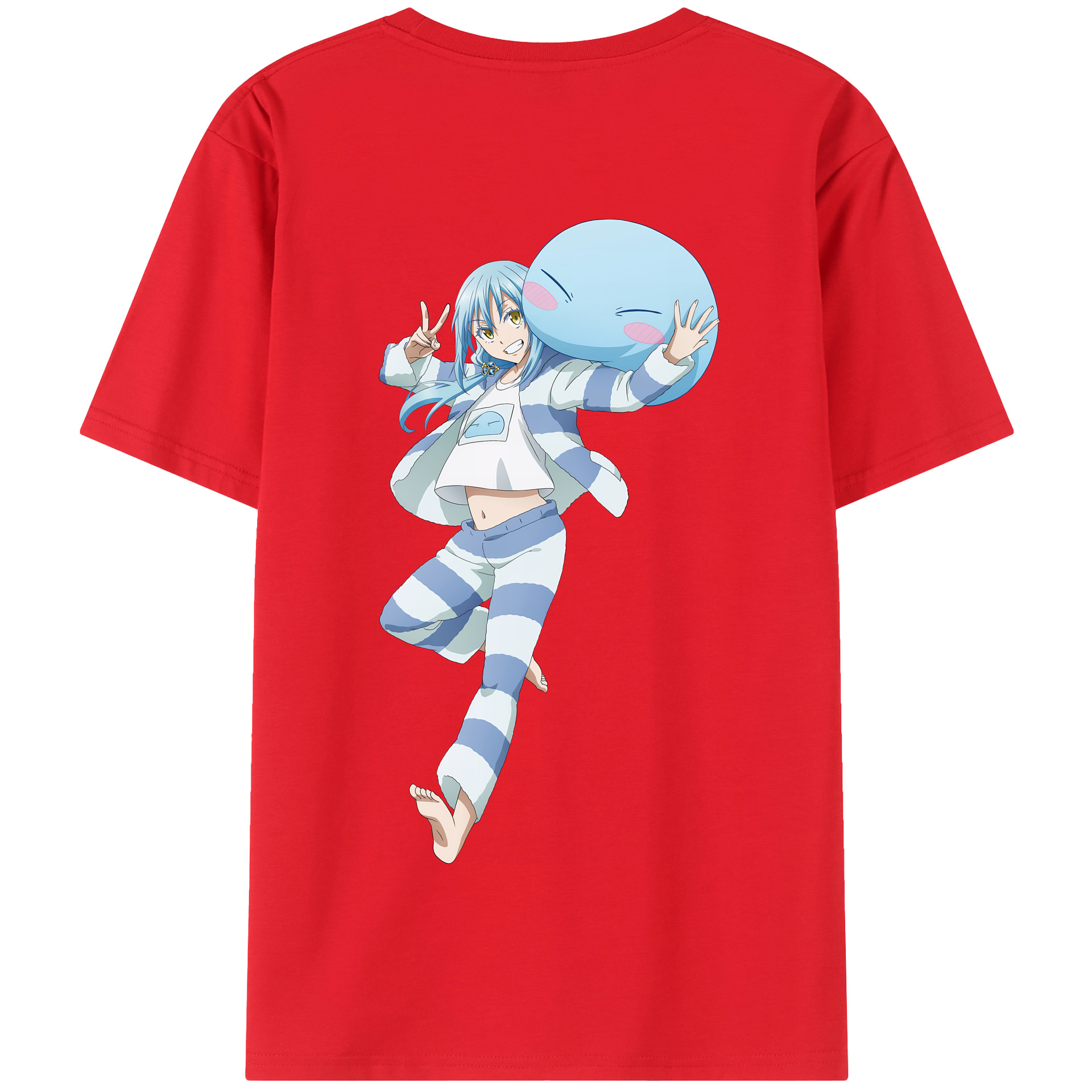 （画像用） 転スラ Regarding Reincarnated to Slime 綿100％半袖Tシャツ（背面プリント）