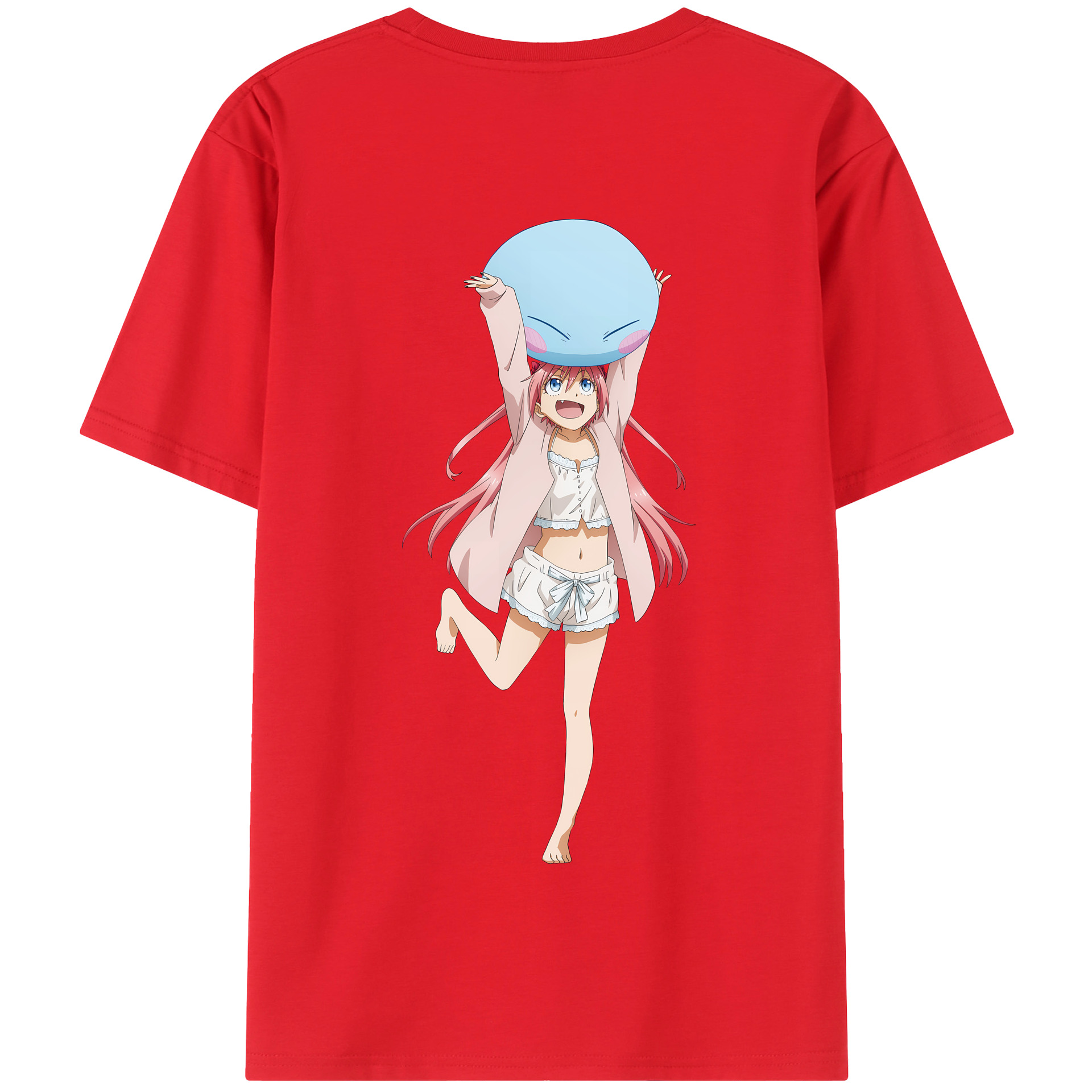 （画像用） 転スラ Regarding Reincarnated to Slime 綿100％半袖Tシャツ（背面プリント）