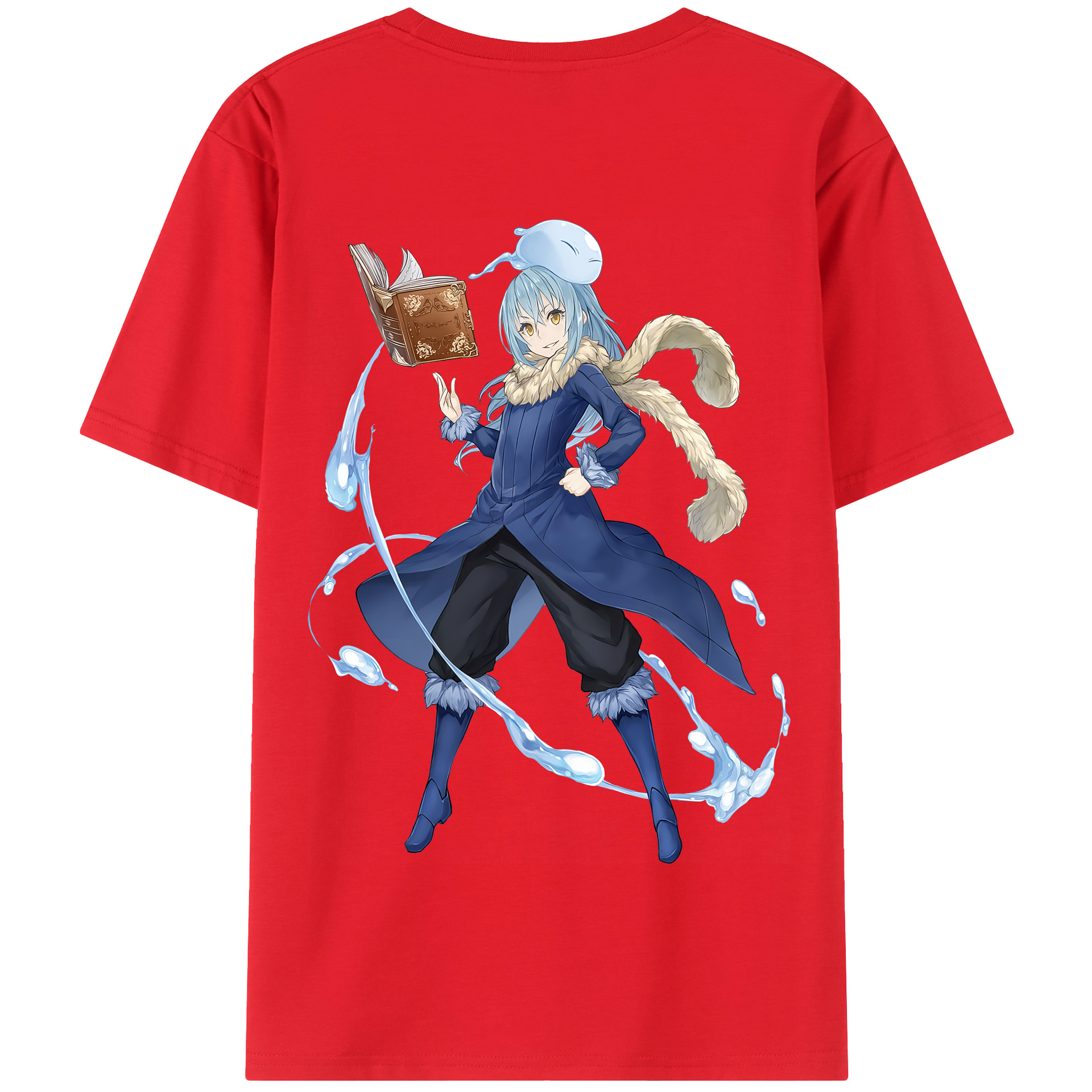 （画像用） 転スラ Regarding Reincarnated to Slime 綿100％半袖Tシャツ（背面プリント）