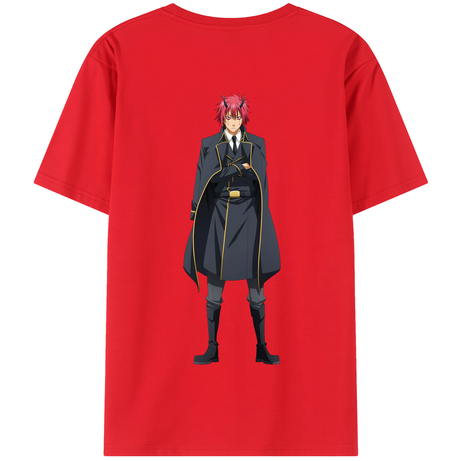 （画像用） 転スラ Regarding Reincarnated to Slime 綿100％半袖Tシャツ（背面プリント）